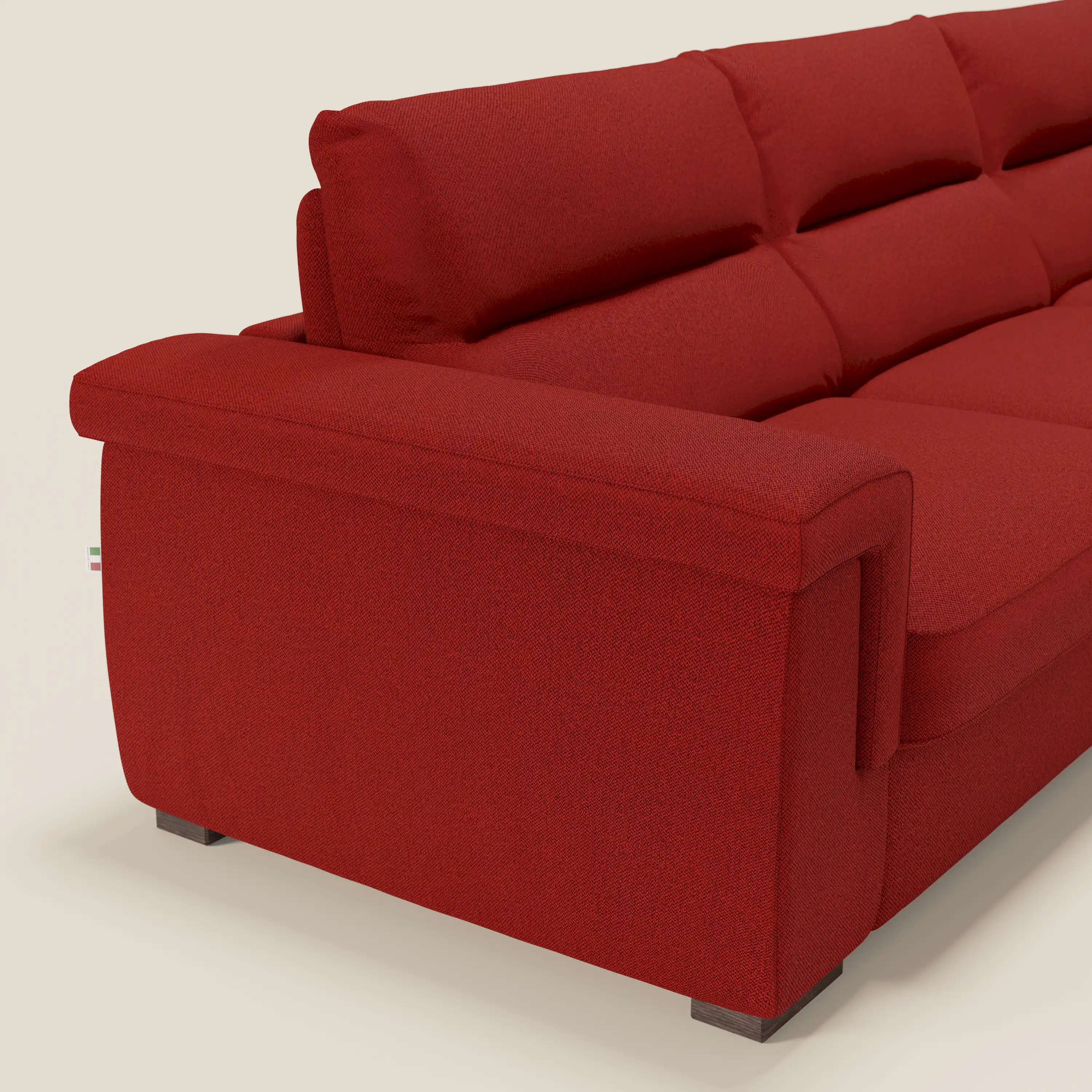 Magnolia canapé d'angle convertible avec méridienne coffre - matelas H 18cm en tissu détachable T05 - Image 6