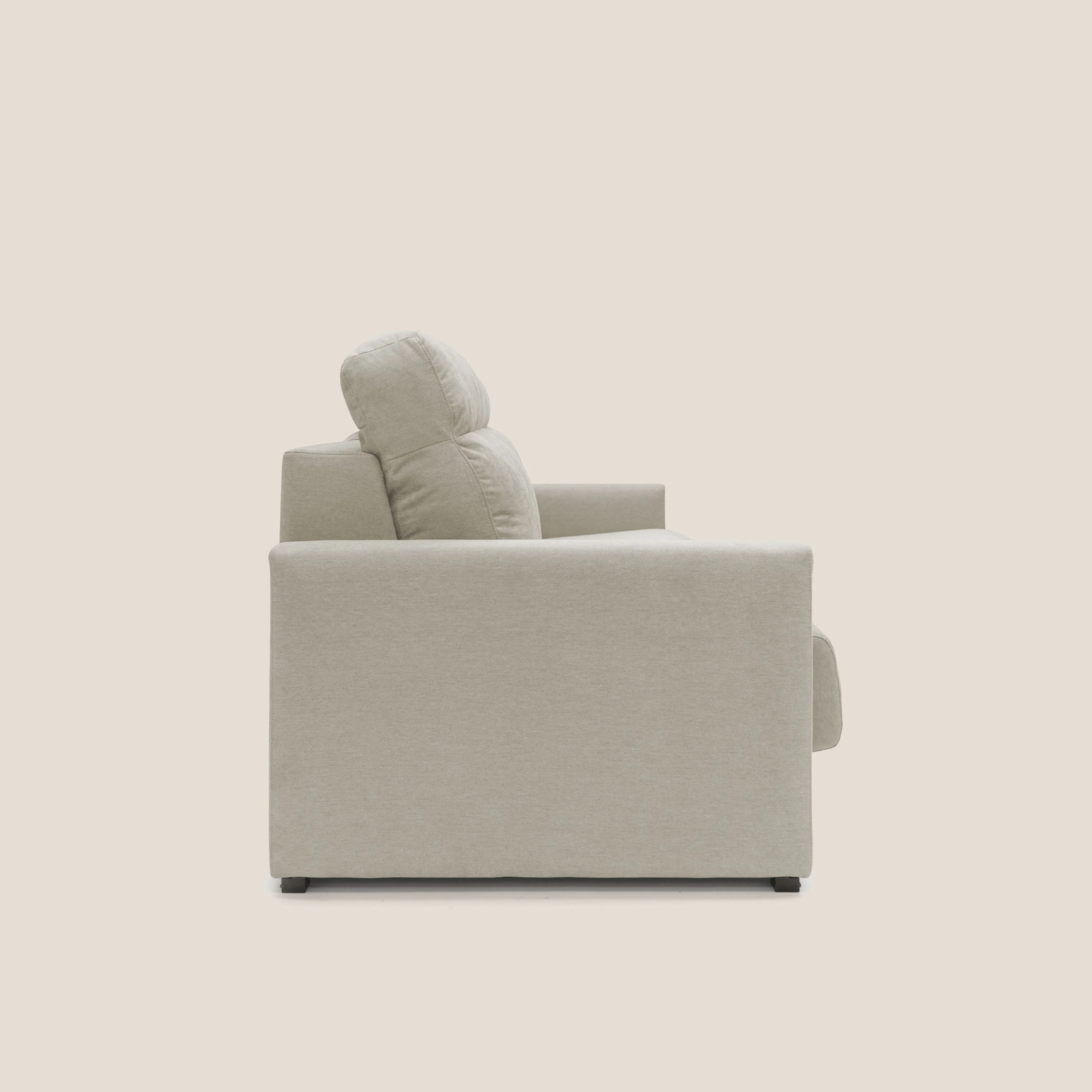Margot canapé convertible au dossier haut et moelleux en tissu doux imperméable T02 crème - Image 5