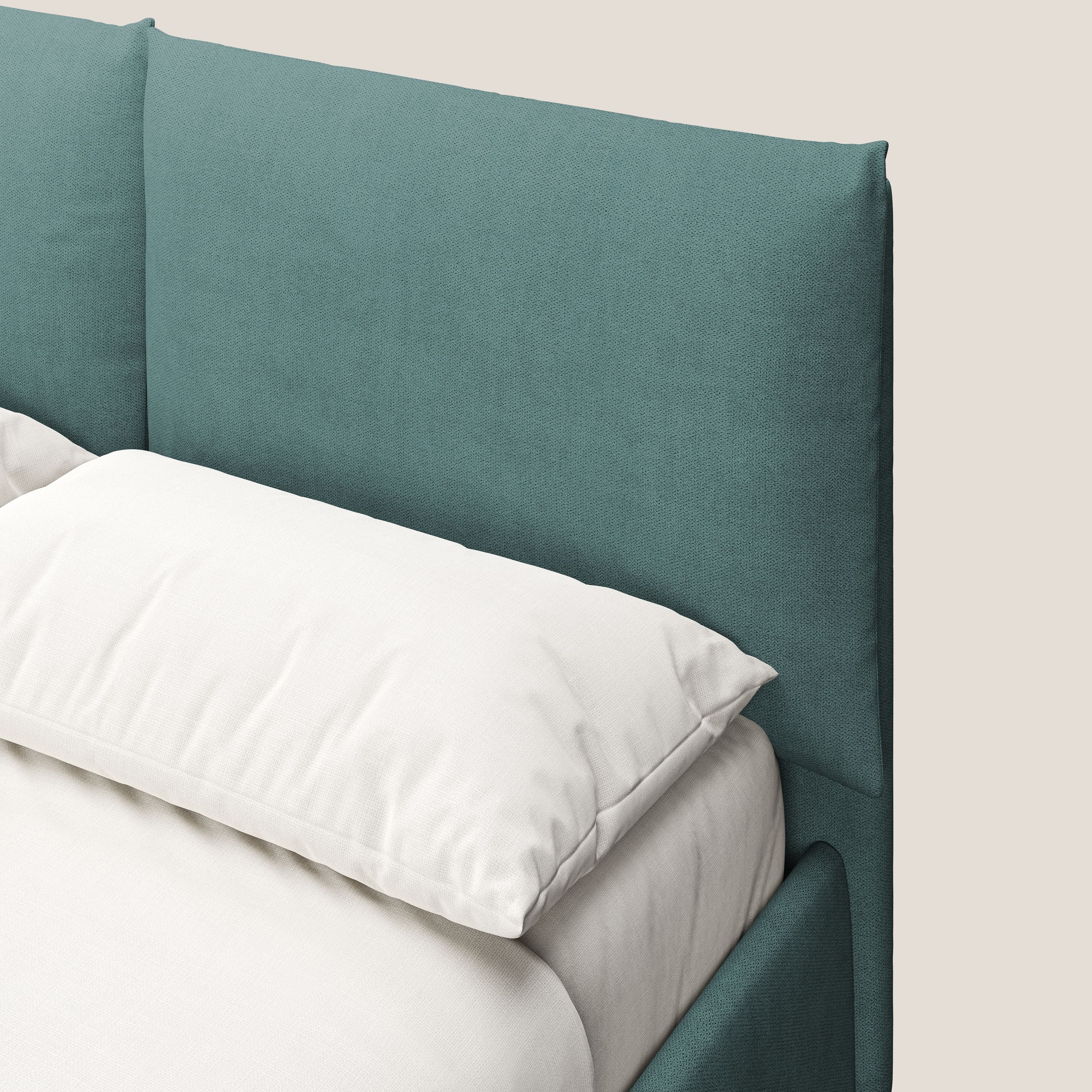 Mariana lit coffre avec coussins en tissu imperméable T02 bleu canard - Image 6