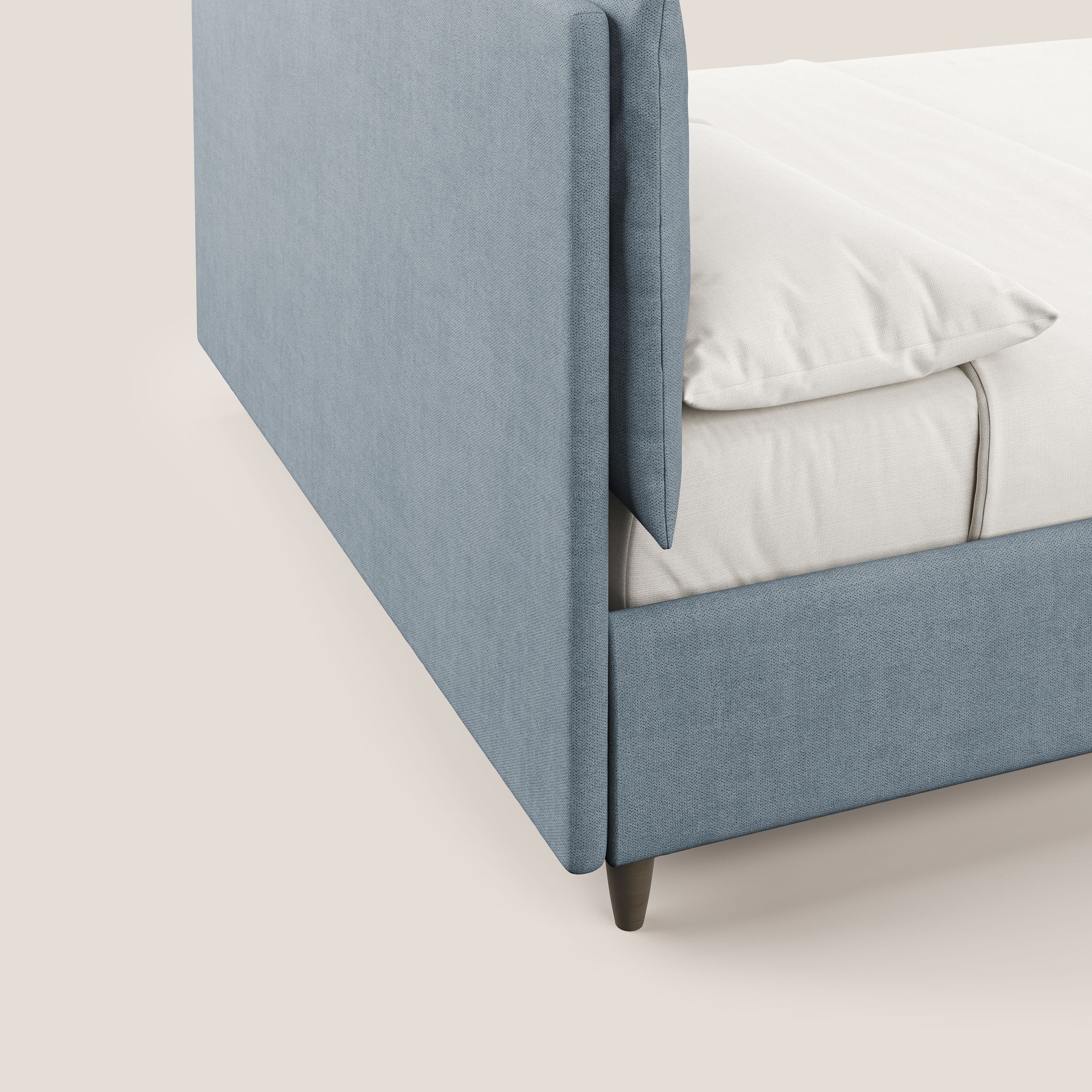 Mariana lit coffre avec coussins en tissu imperméable T02 bleu pastel - Image 7