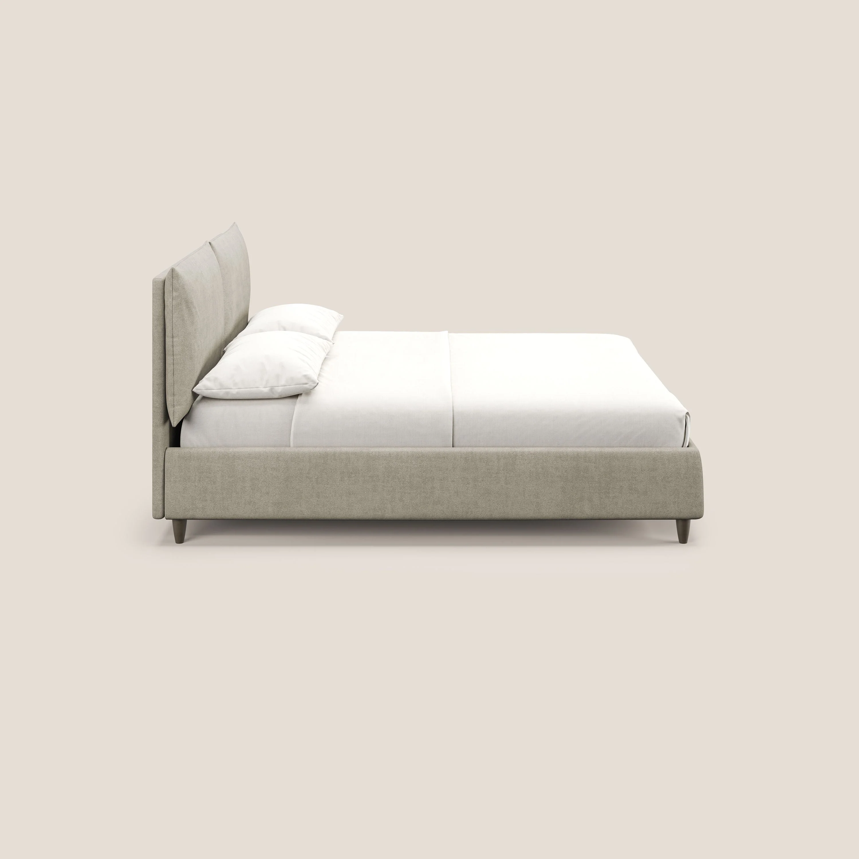 Mariana lit coffre avec coussins en tissu imperméable T02 crème - Image 4