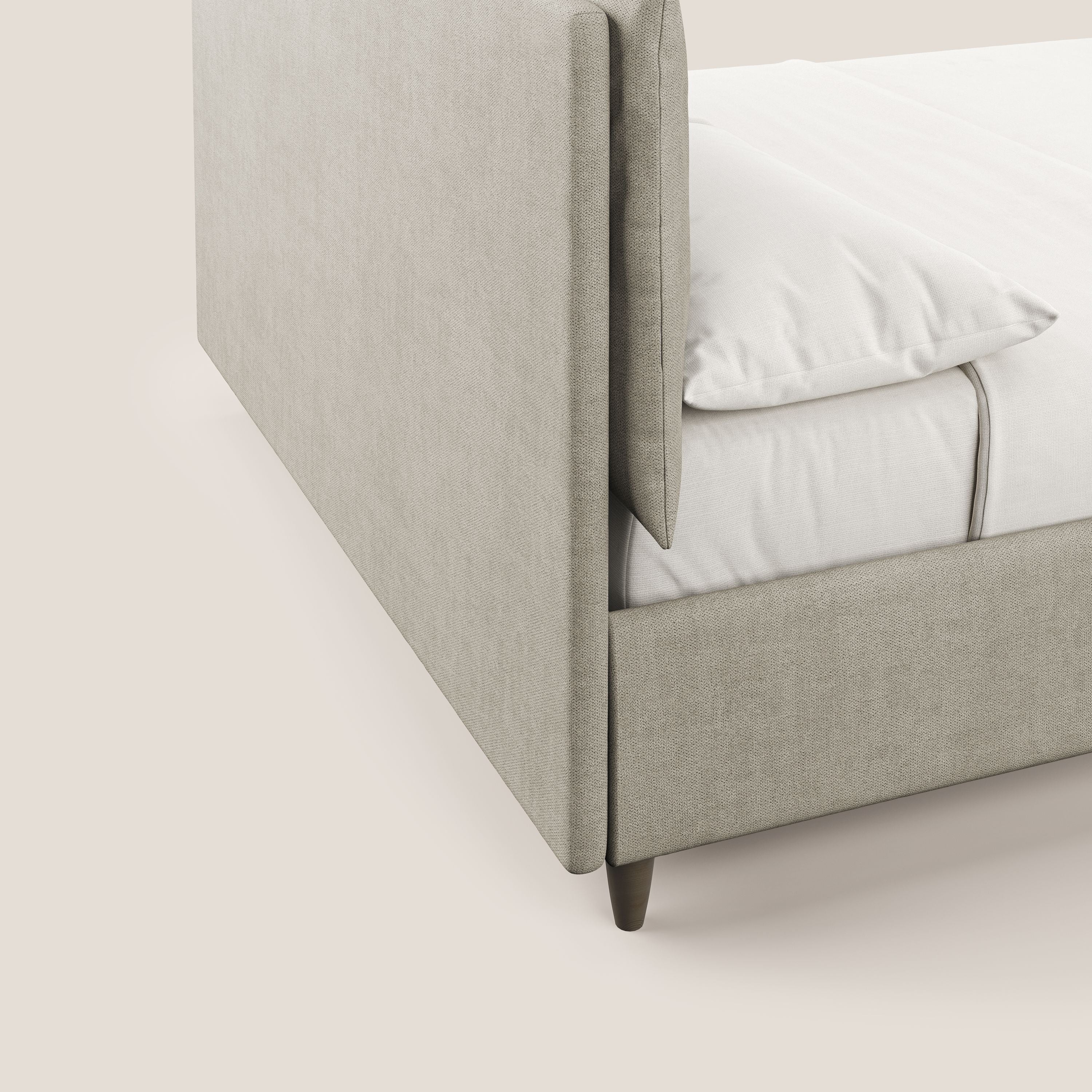 Mariana lit coffre avec coussins en tissu imperméable T02 crème - Image 7