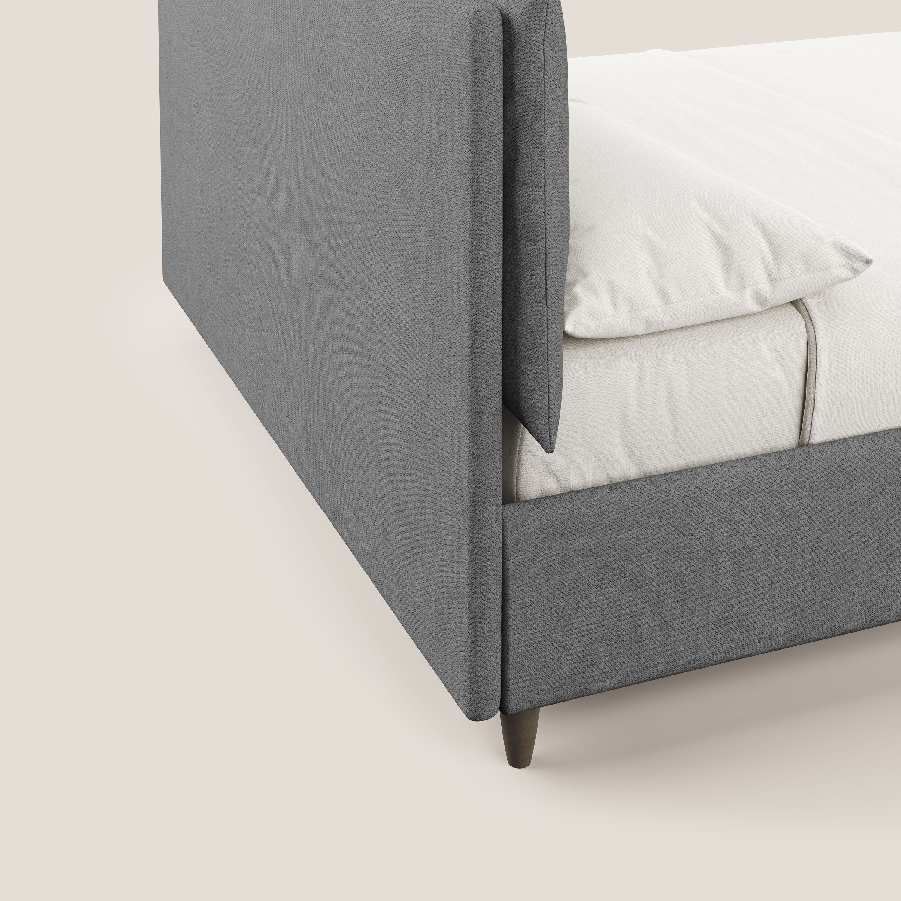 Mariana lit coffre avec coussins en tissu imperméable T02 gris - Image 7