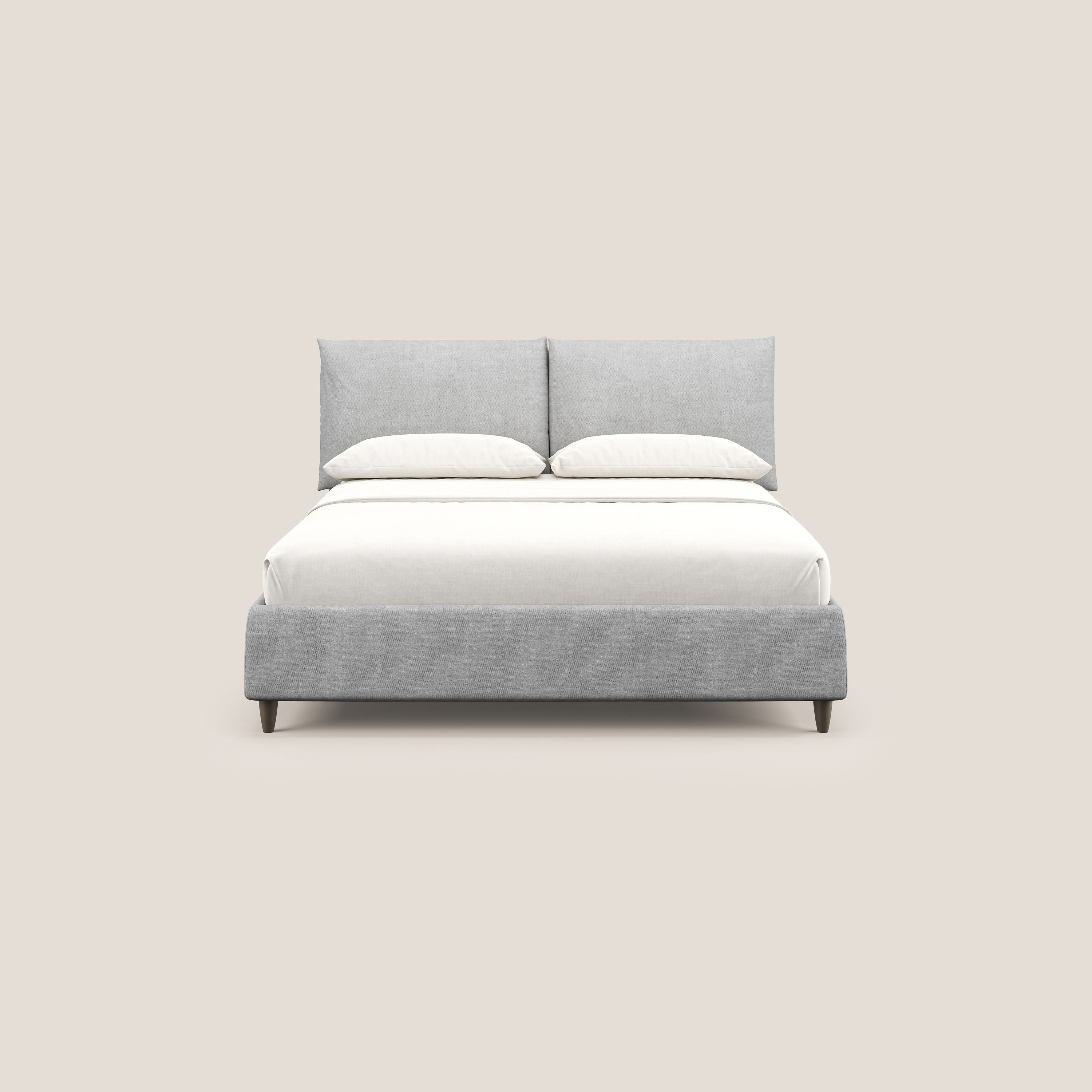 Mariana lit coffre avec coussins en tissu imperméable T02 gris clair - Image 3