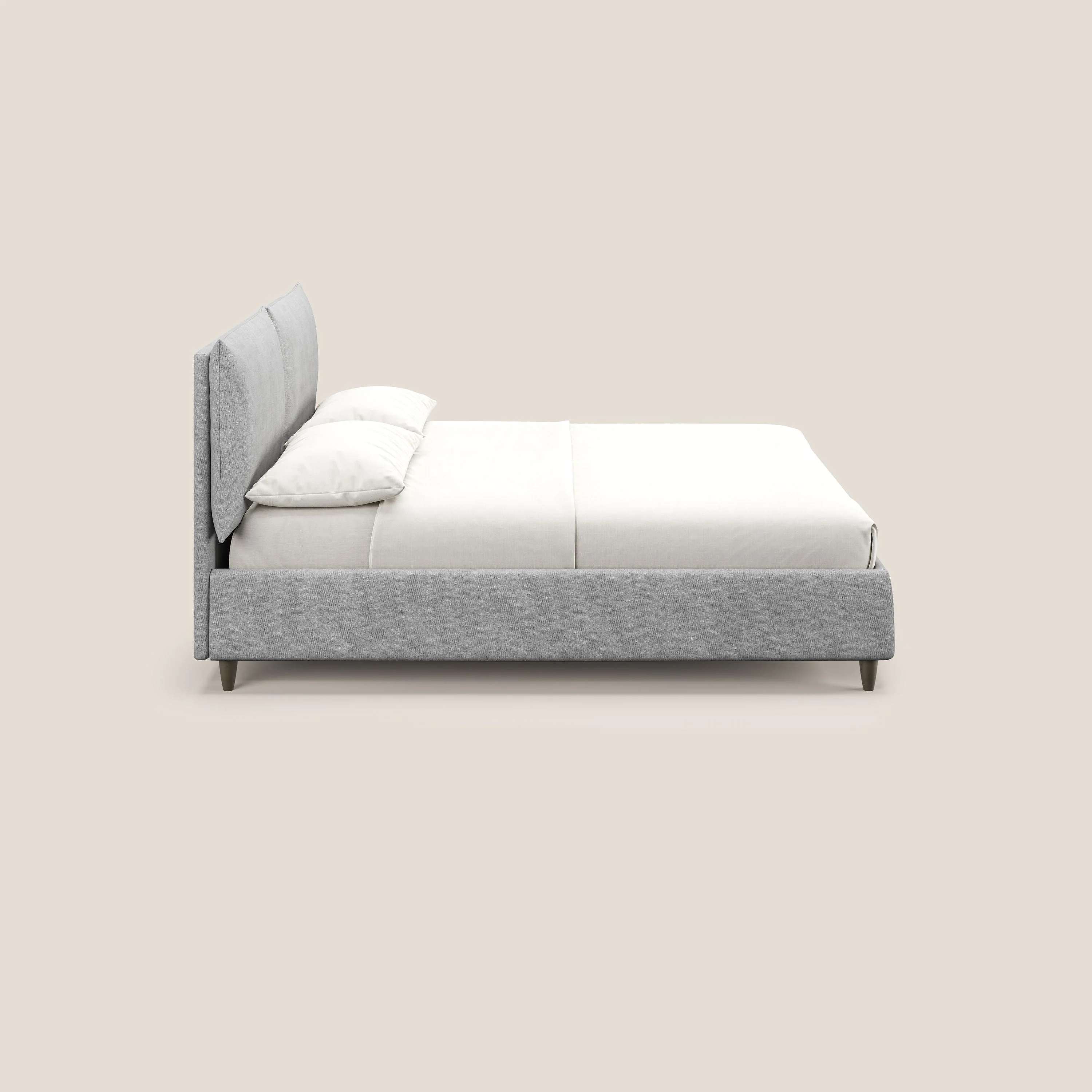 Mariana lit coffre avec coussins en tissu imperméable T02 gris clair - Image 4