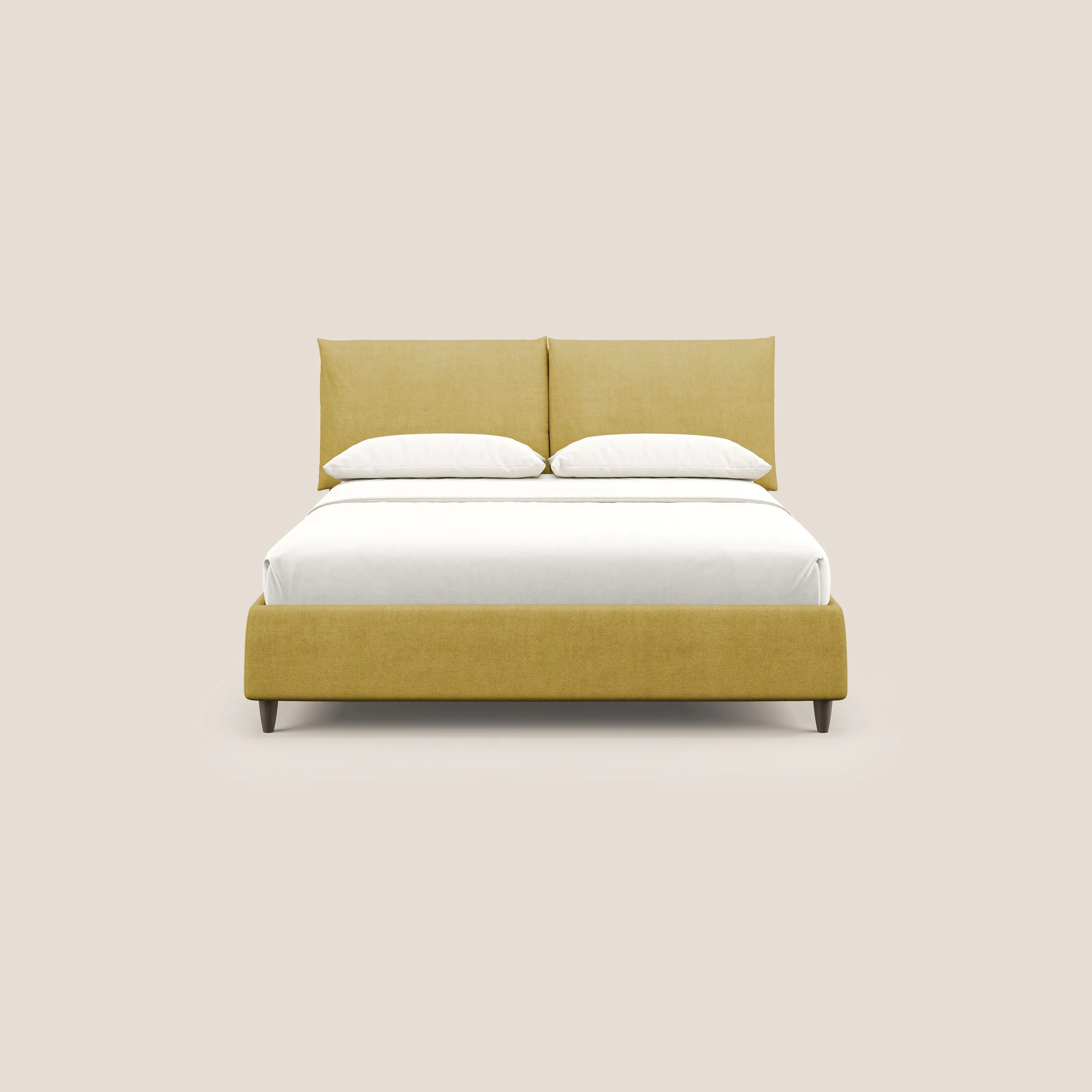 Mariana lit coffre avec coussins en tissu imperméable T02 jaune - Image 4