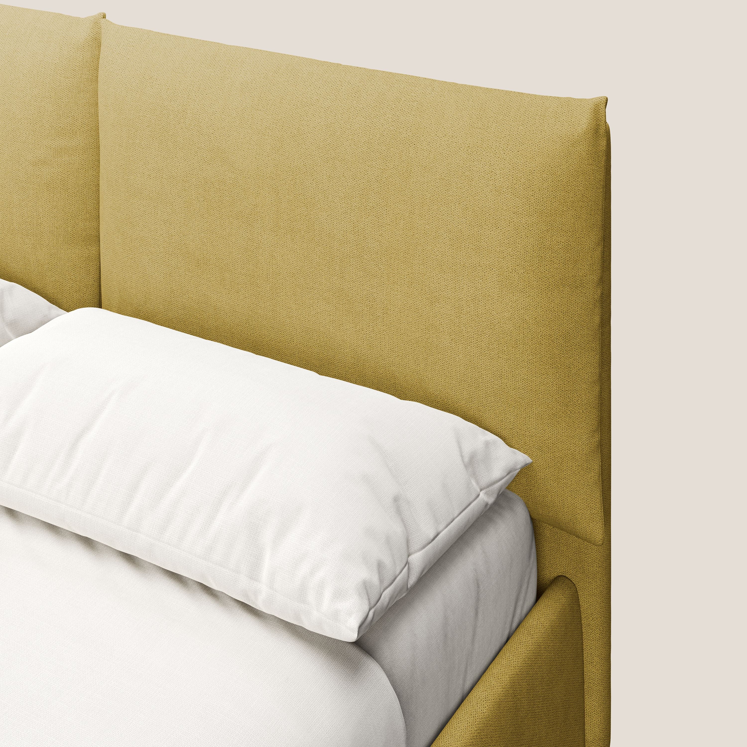 Mariana lit coffre avec coussins en tissu imperméable T02 jaune - Image 7