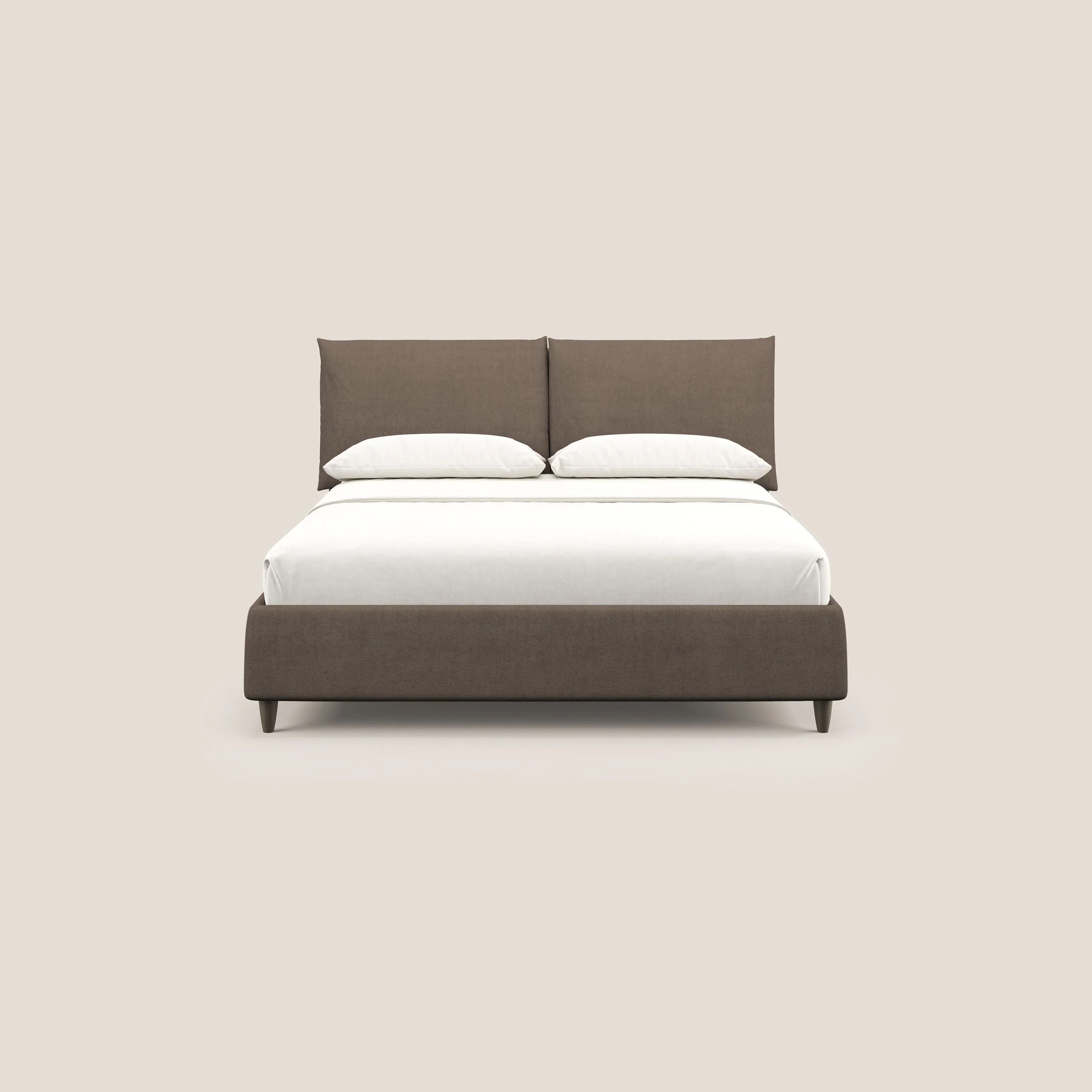 Mariana lit coffre avec coussins en tissu imperméable T02 marron - Image 3