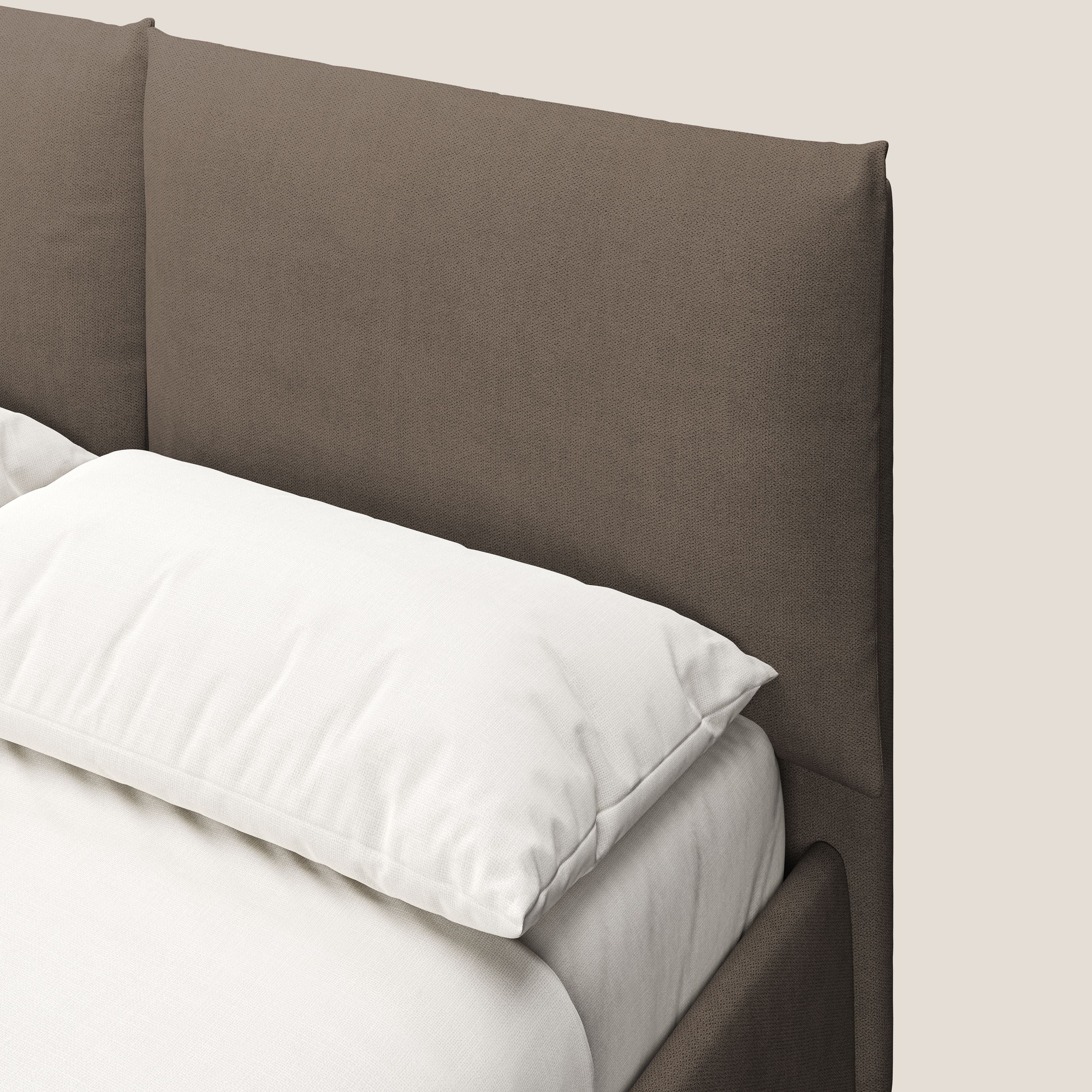 Mariana lit coffre avec coussins en tissu imperméable T02 marron - Image 6