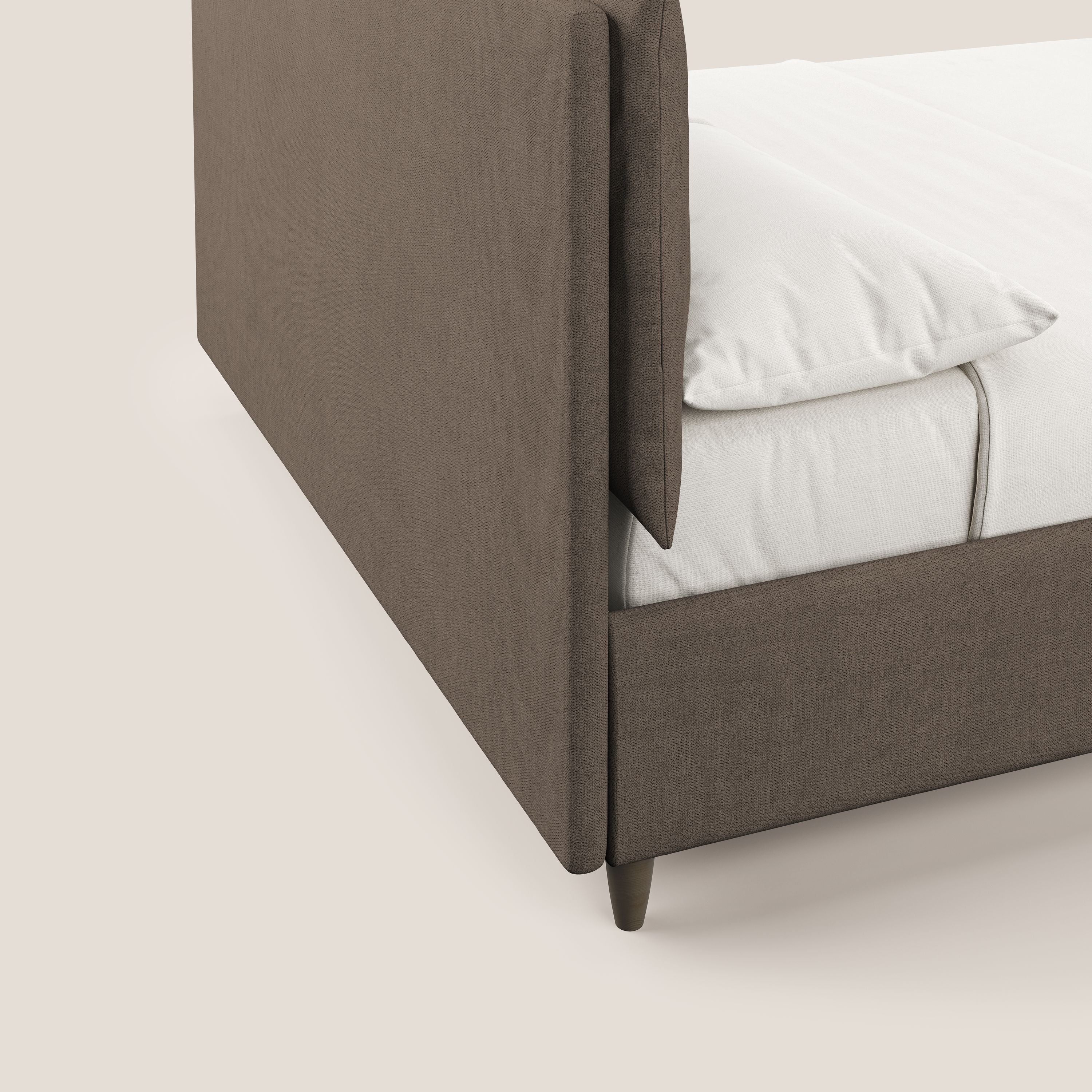 Mariana lit coffre avec coussins en tissu imperméable T02 marron - Image 7