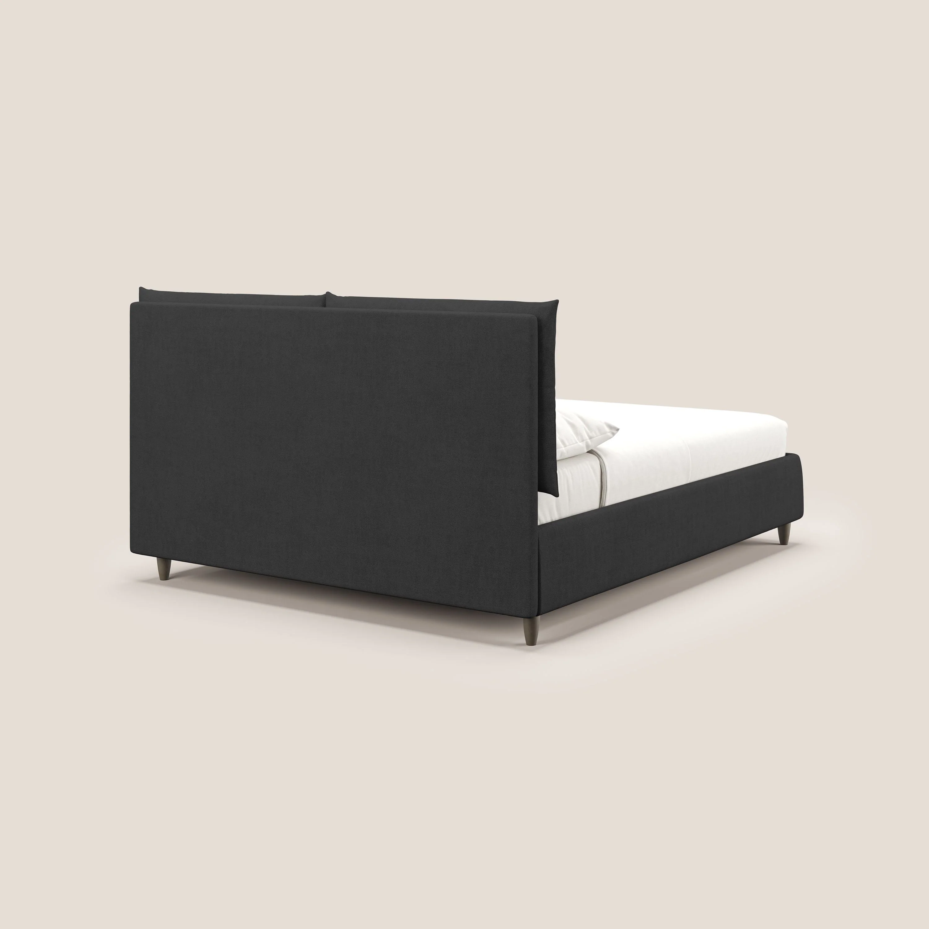 Mariana lit coffre avec coussins en tissu imperméable T02 noir - Image 5