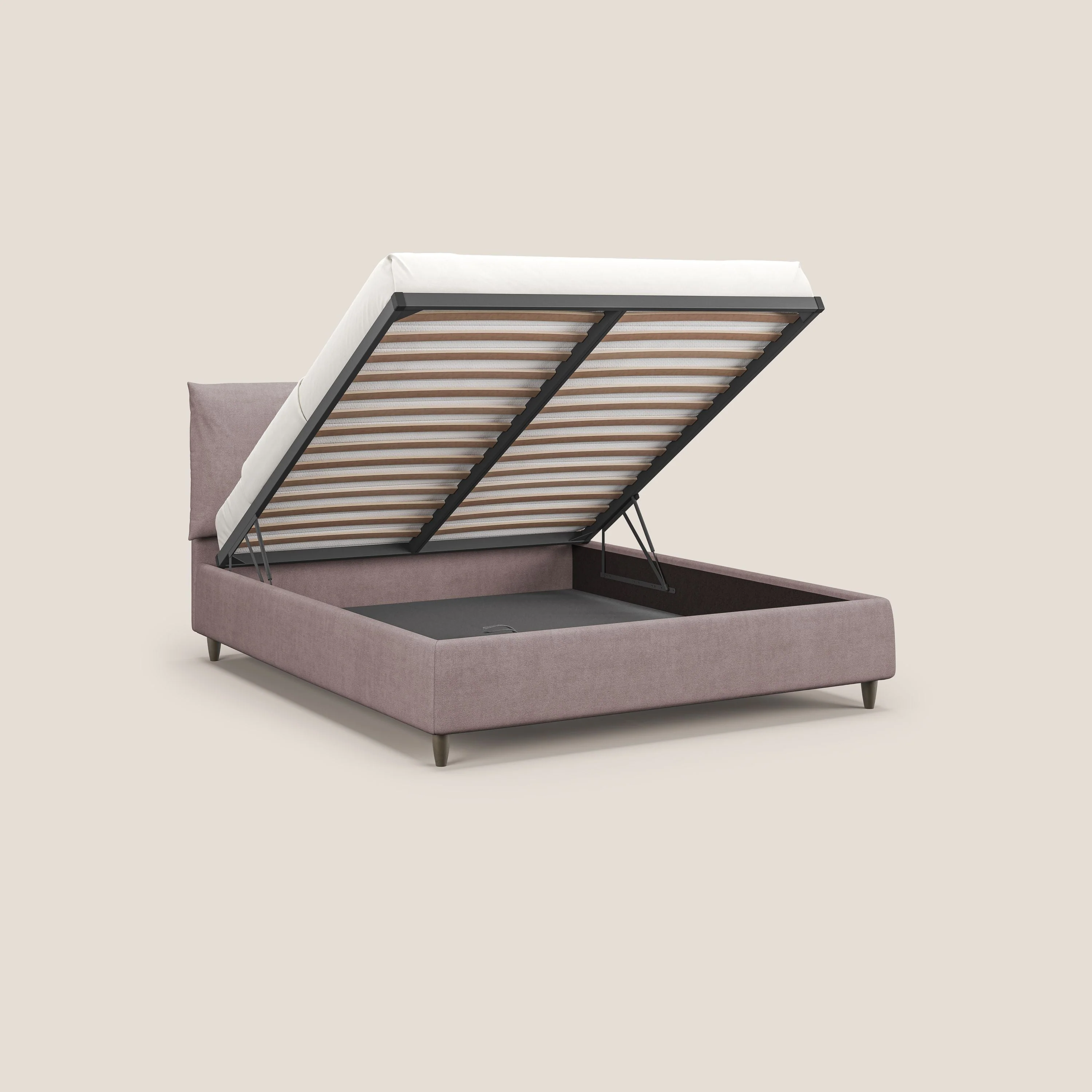 Mariana lit coffre avec coussins en tissu imperméable T02 rose - Image 2