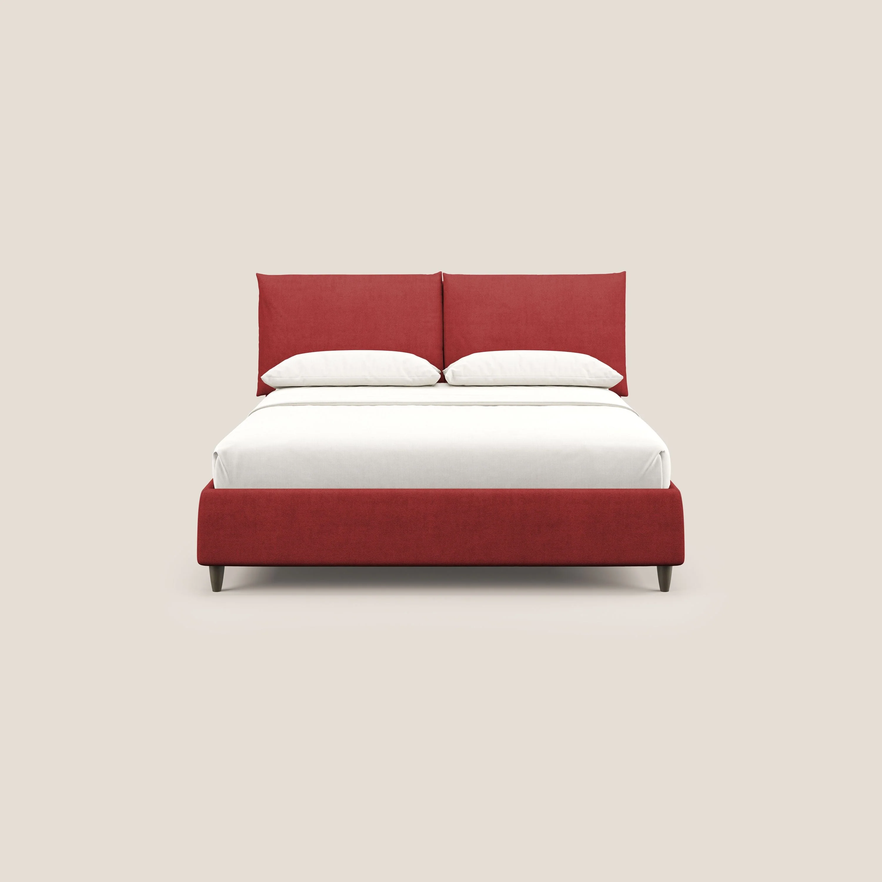 Mariana lit coffre avec coussins en tissu imperméable T02 rouge - Image 3