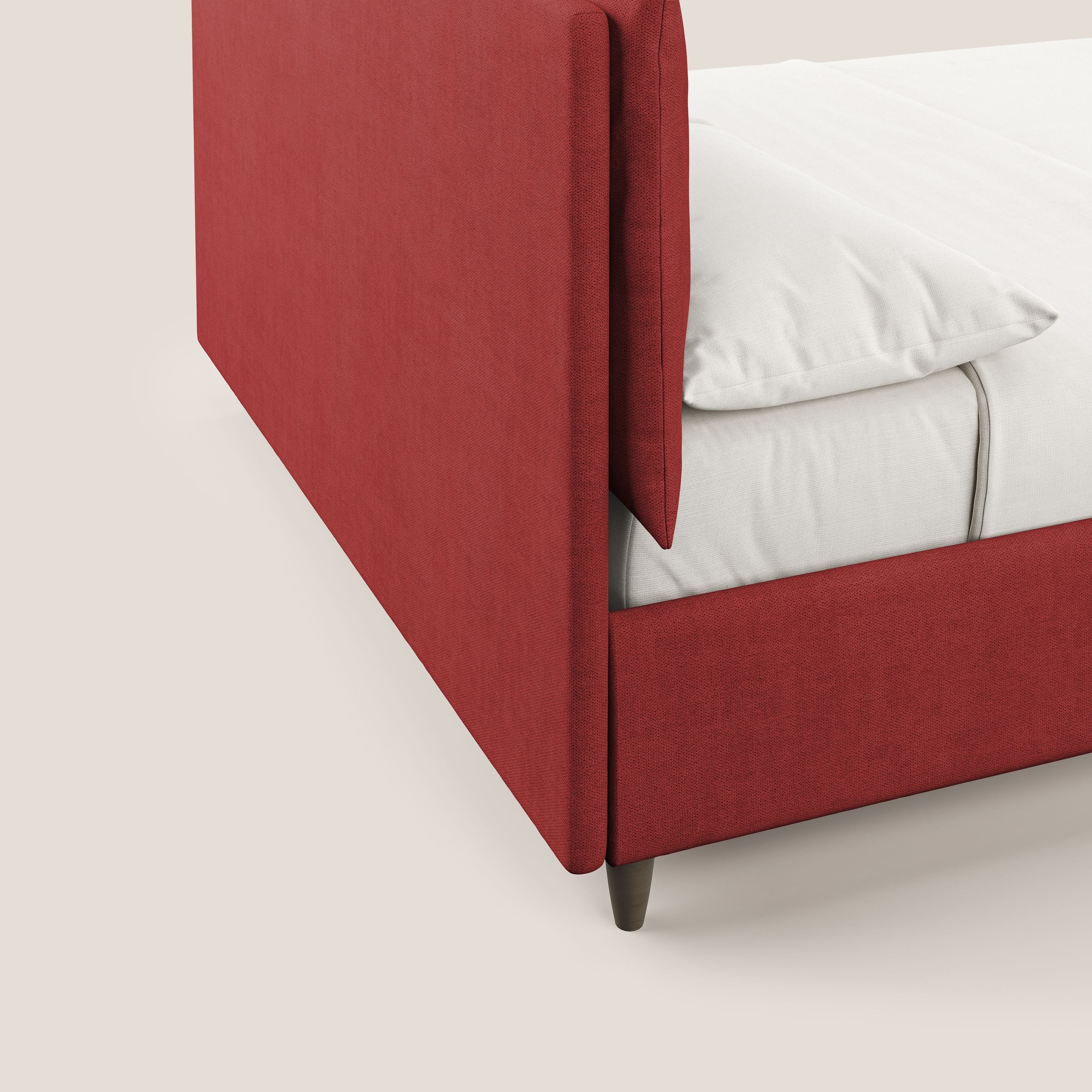 Mariana lit coffre avec coussins en tissu imperméable T02 rouge - Image 7