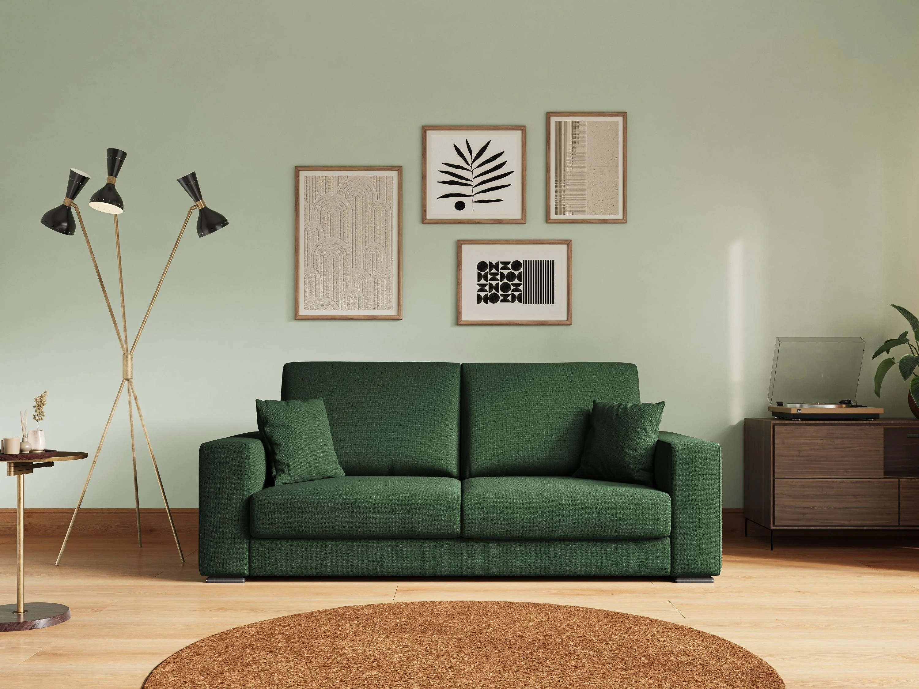 Marte canapé en tissu détachable et imperméable T08 vert - Image 2