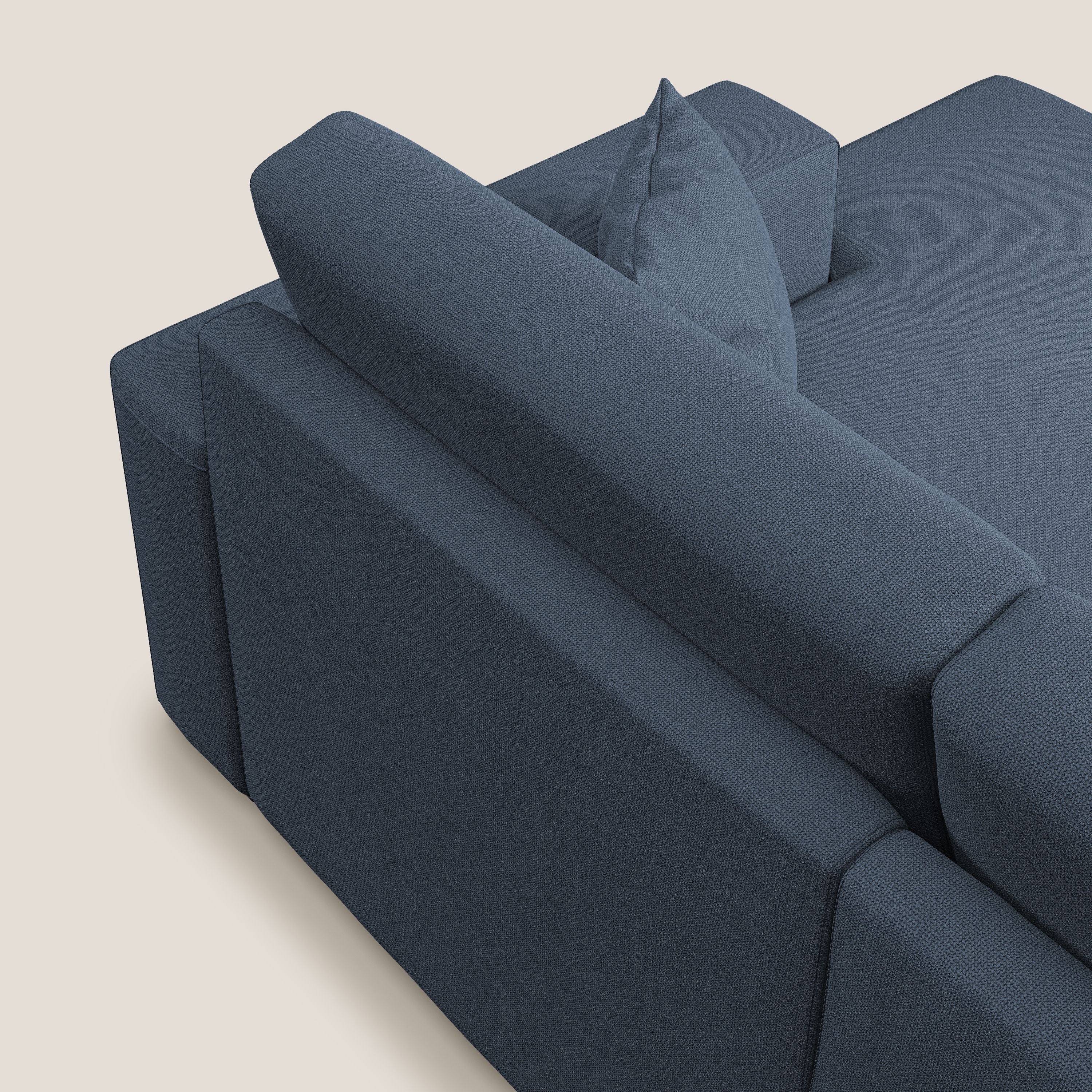 Marte canapé d'angle en tissu détachable et imperméable T08 bleu - Image 8