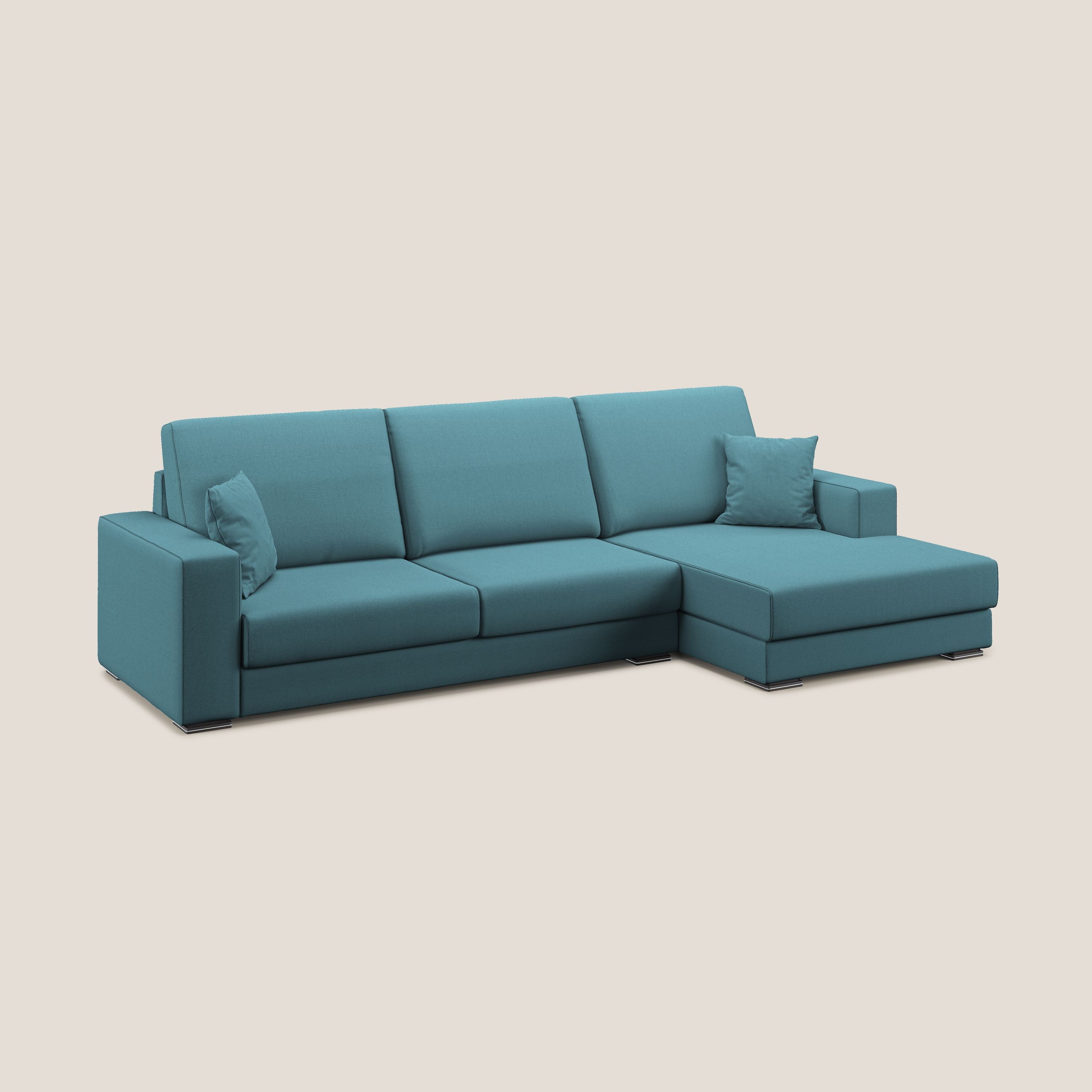 Marte canapé d'angle en tissu détachable et imperméable T08 bleu ciel - Image 2