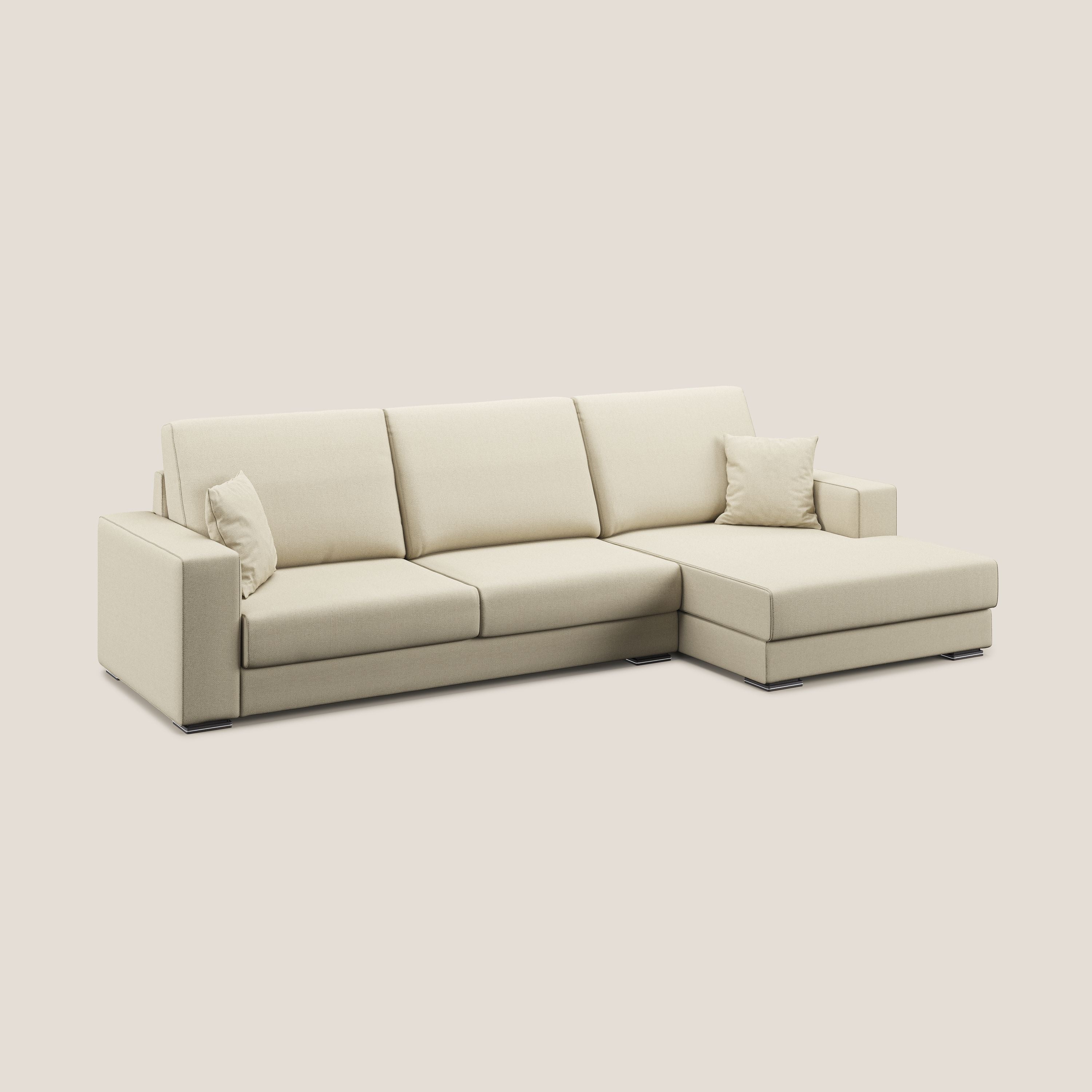 Marte canapé d'angle en tissu détachable et imperméable T08 crème - Image 3