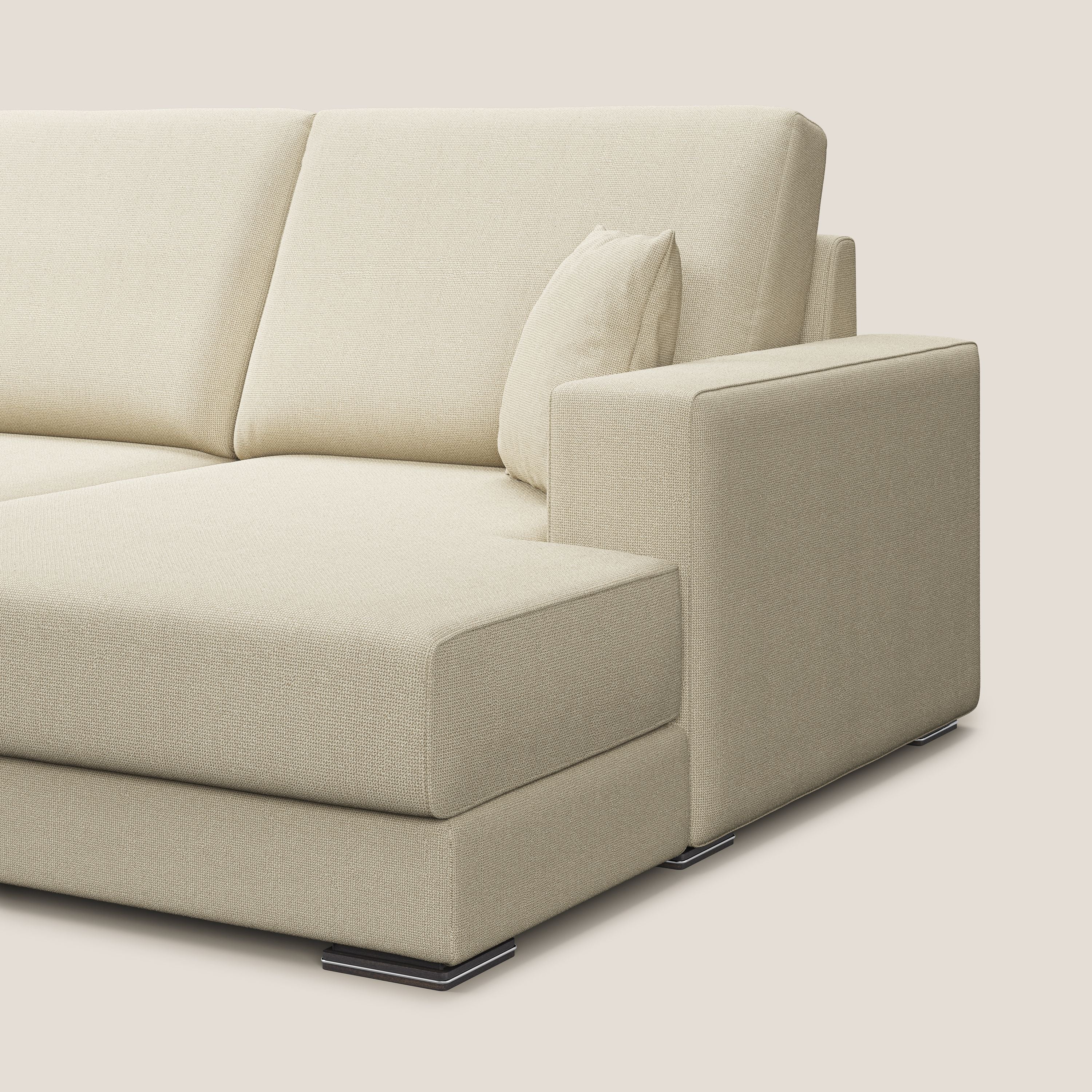 Marte canapé d'angle en tissu détachable et imperméable T08 crème - Image 4
