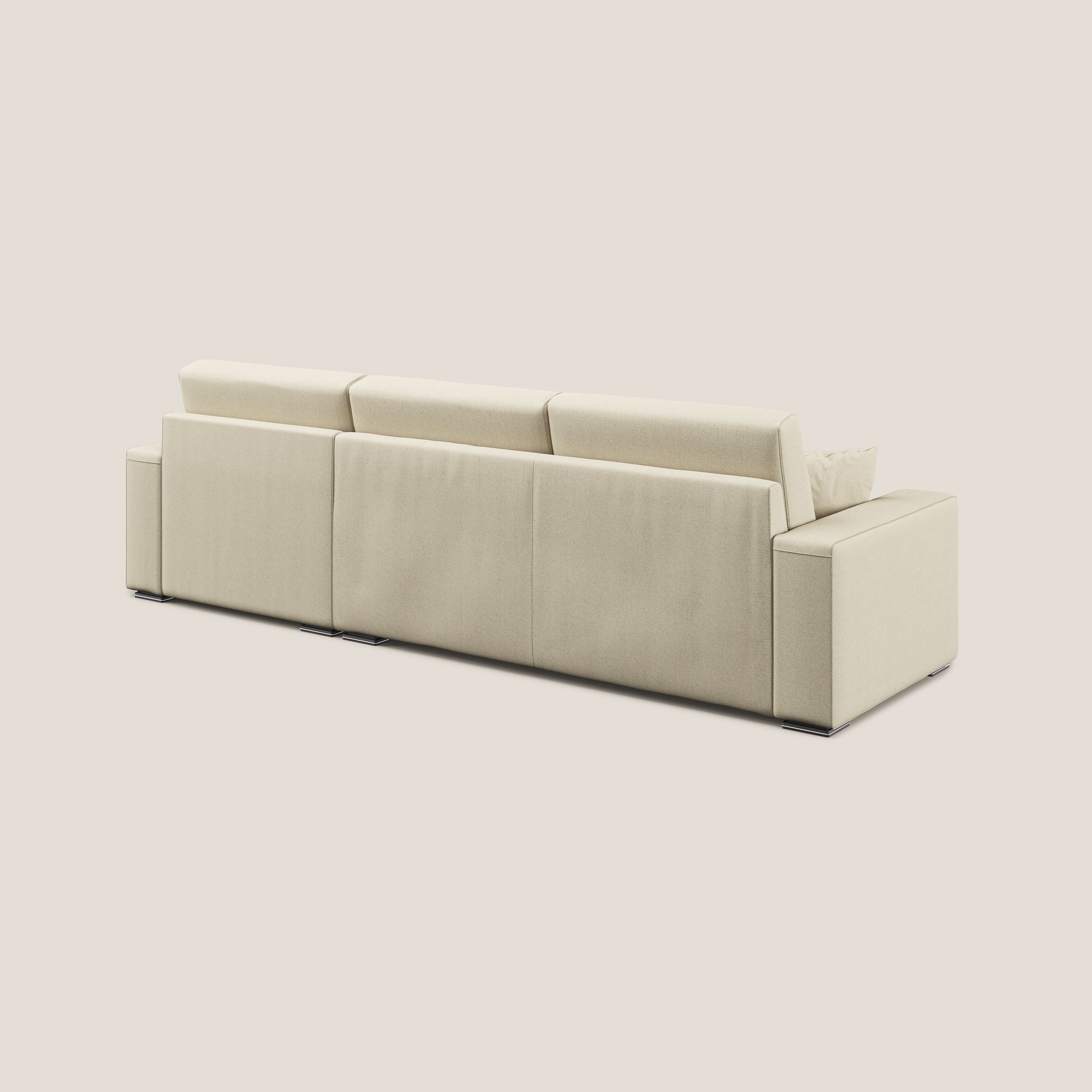Marte canapé d'angle en tissu détachable et imperméable T08 crème - Image 7