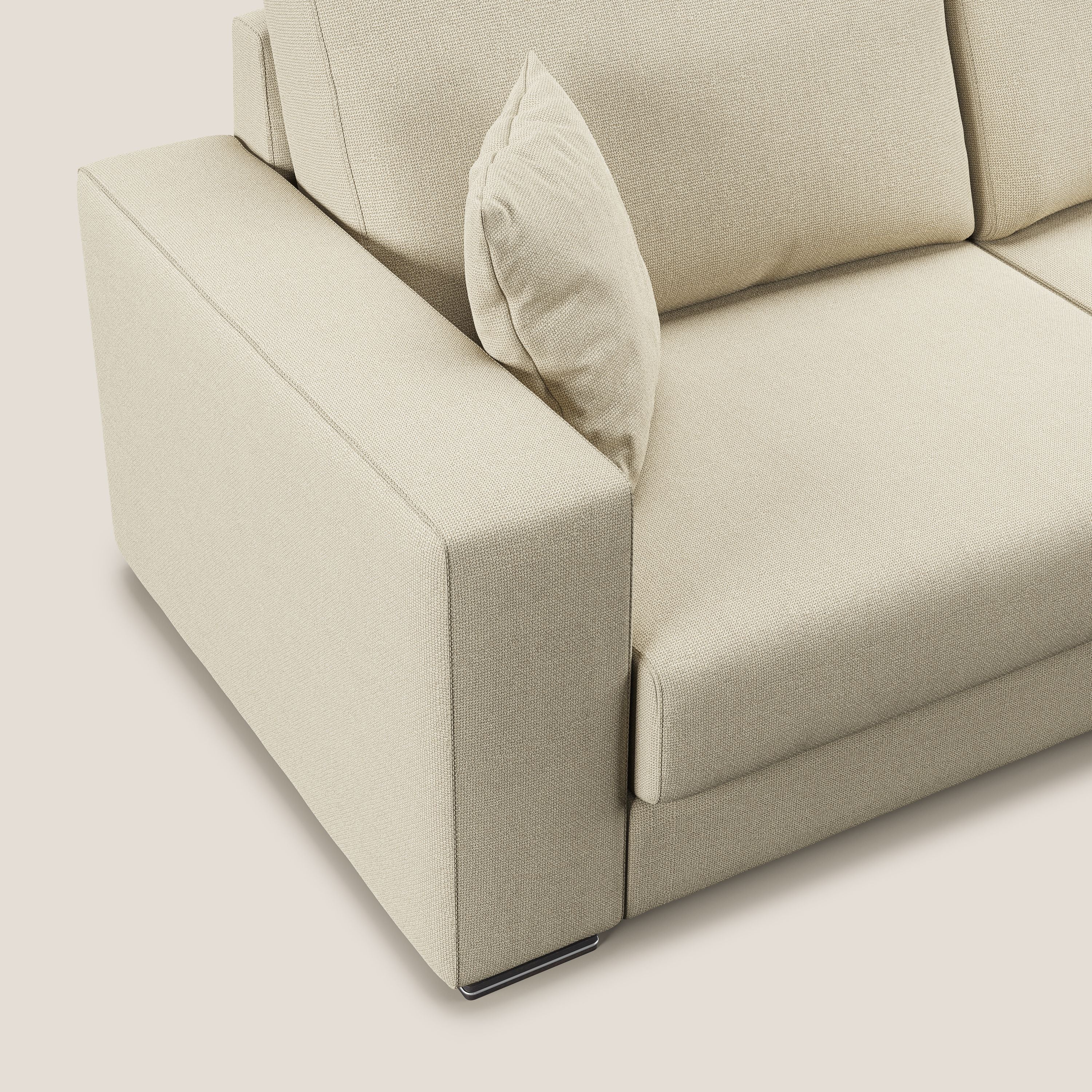Marte canapé d'angle en tissu détachable et imperméable T08 crème - Image 9
