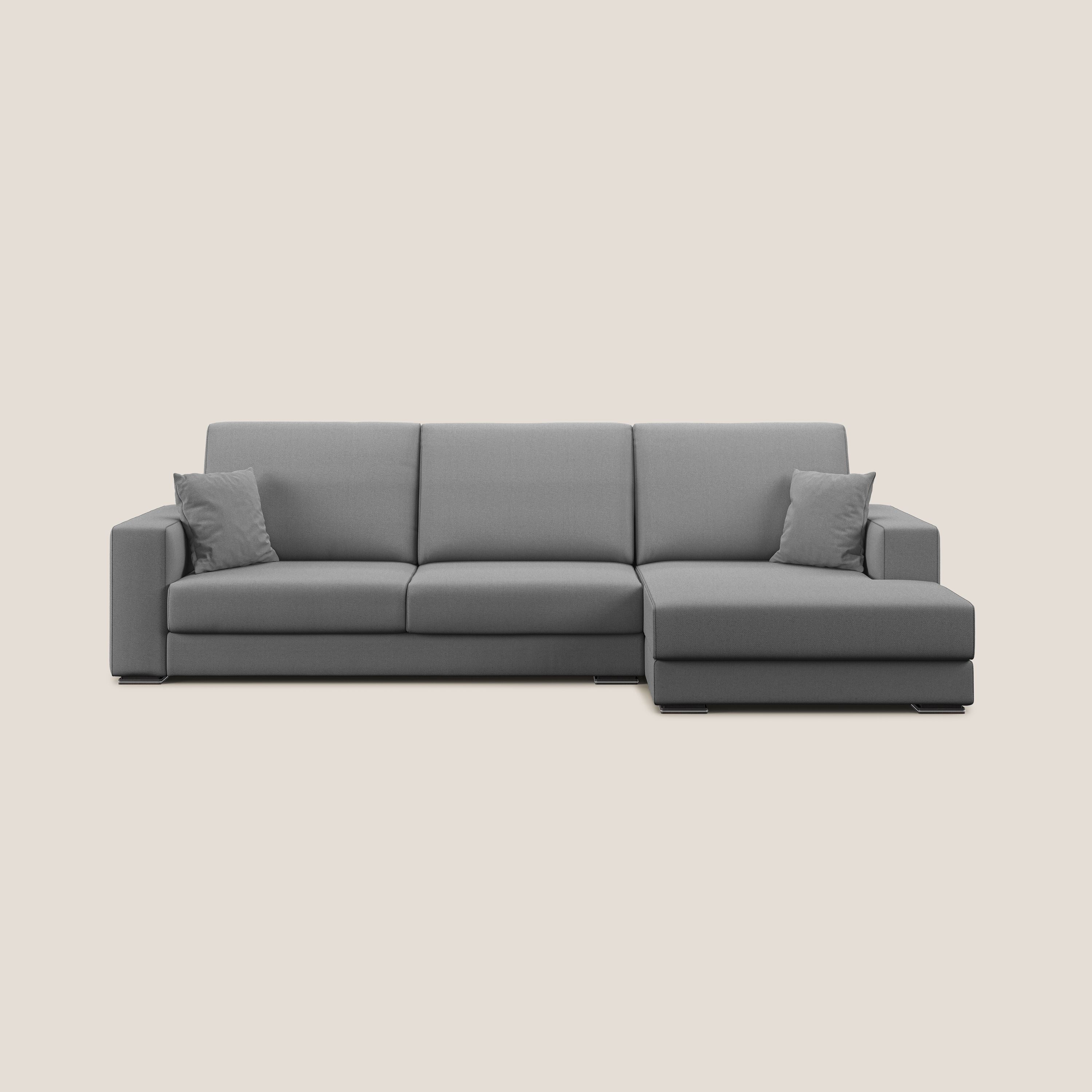 Marte canapé d'angle en tissu détachable et imperméable T08 gris