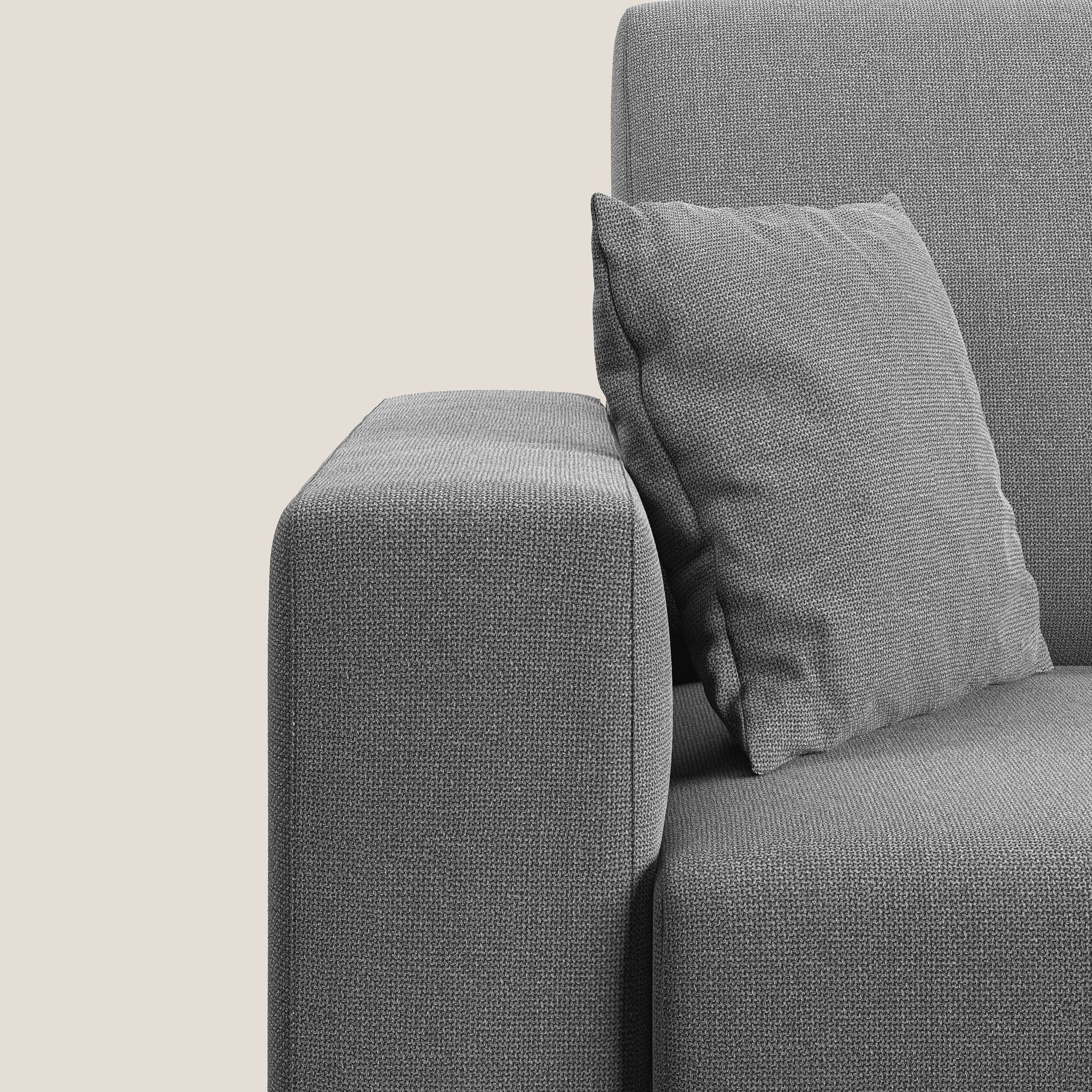 Marte canapé d'angle en tissu détachable et imperméable T08 gris - Image 4
