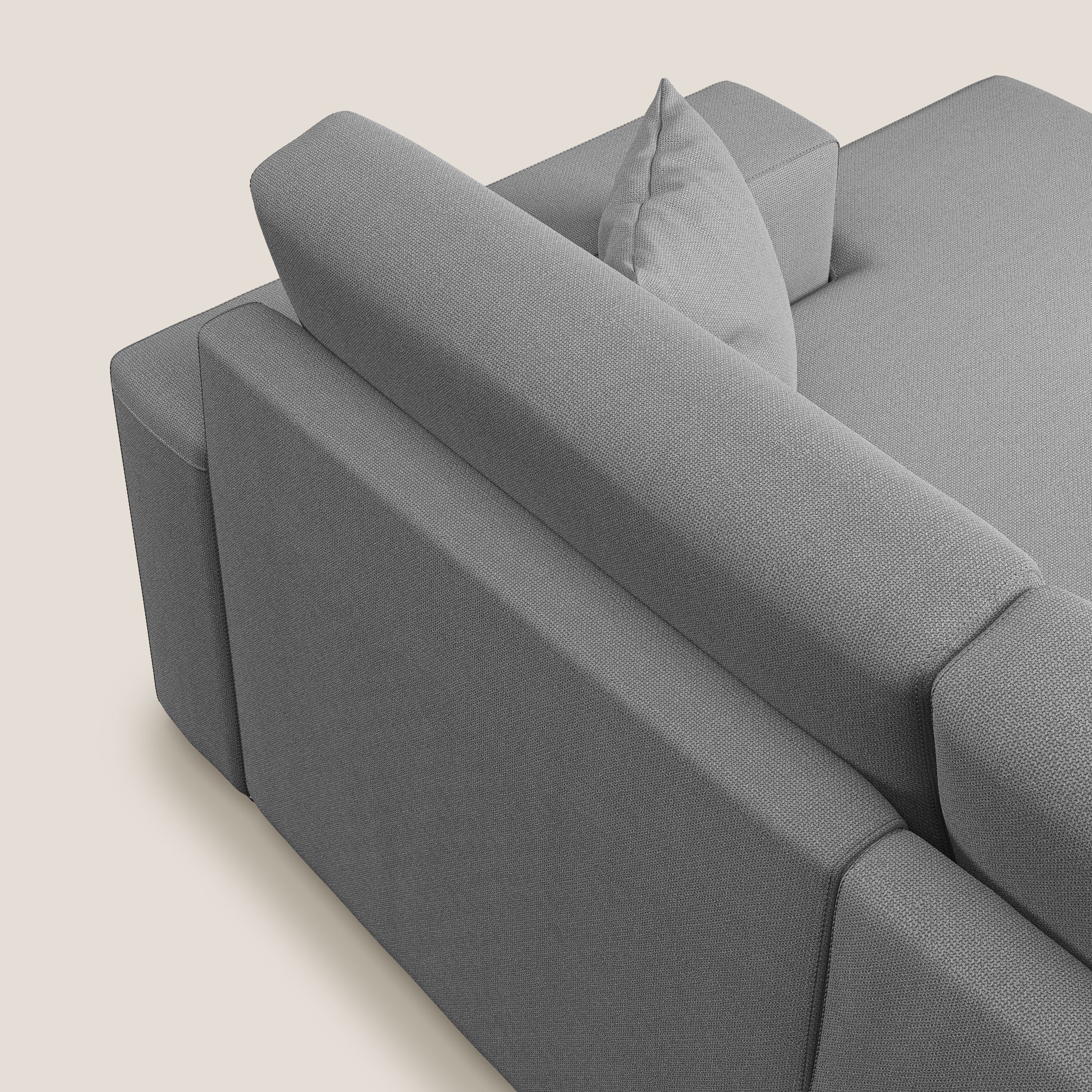 Marte canapé d'angle en tissu détachable et imperméable T08 gris - Image 7