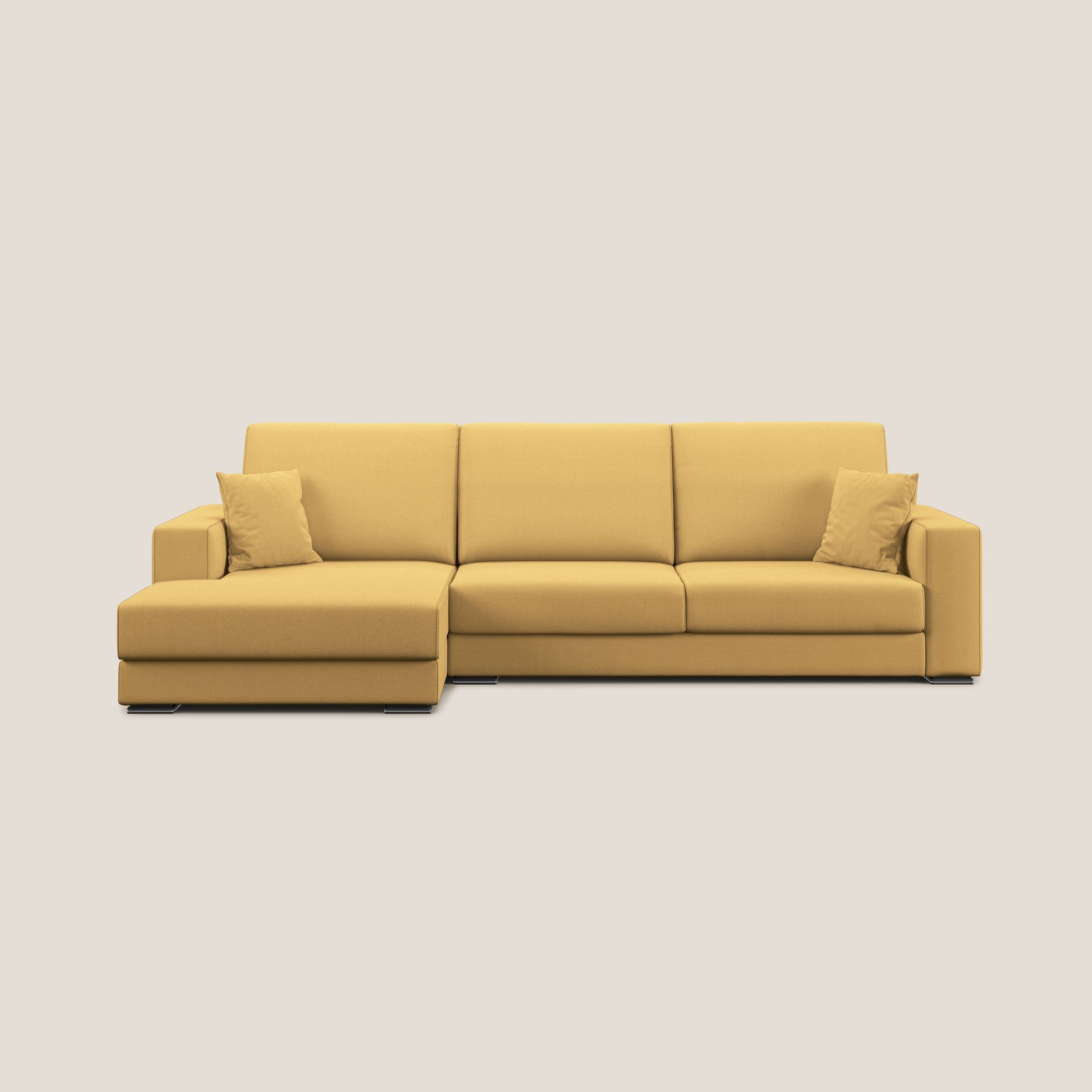 Marte canapé d'angle en tissu détachable et imperméable T08 jaune - Image 10