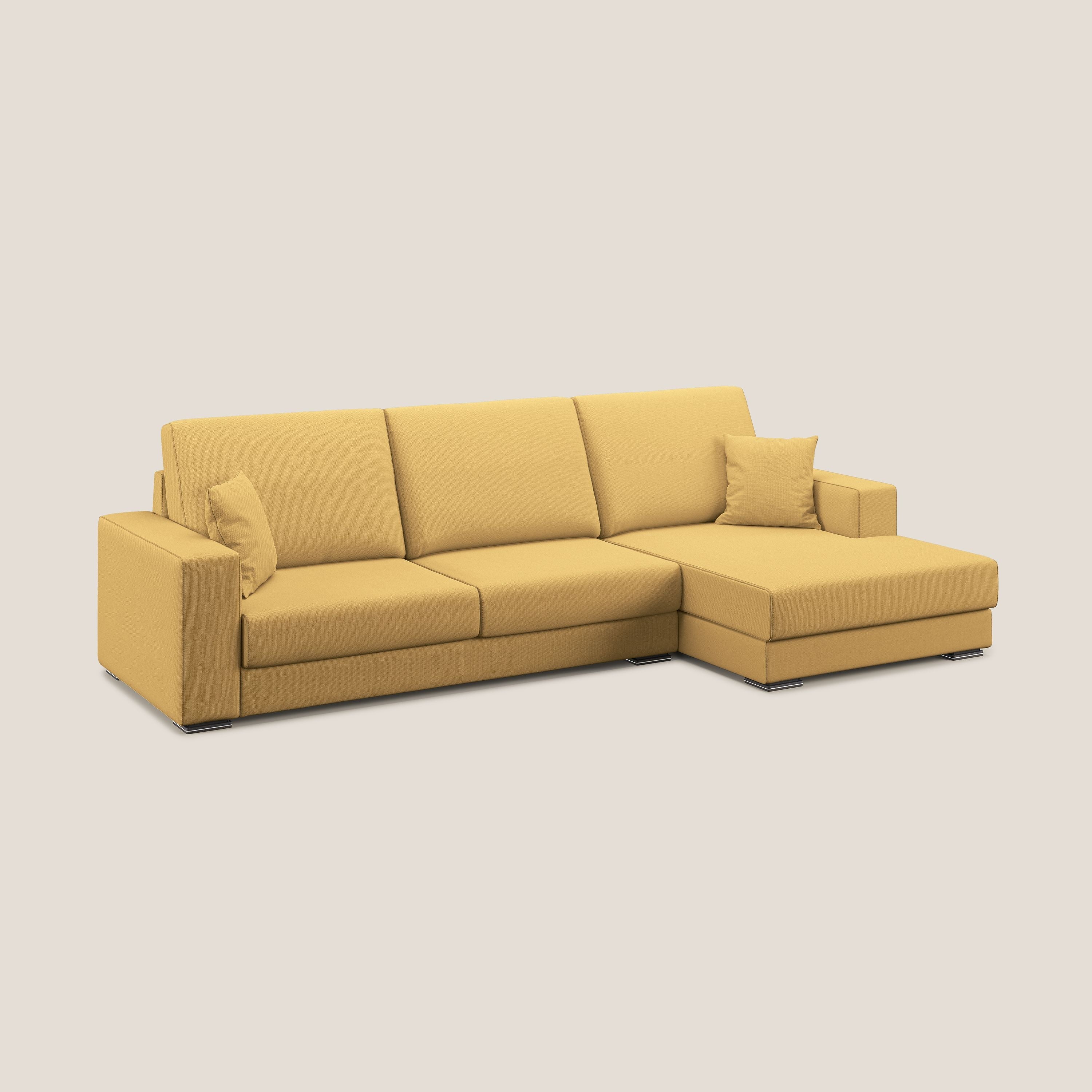 Marte canapé d'angle en tissu détachable et imperméable T08 jaune - Image 2