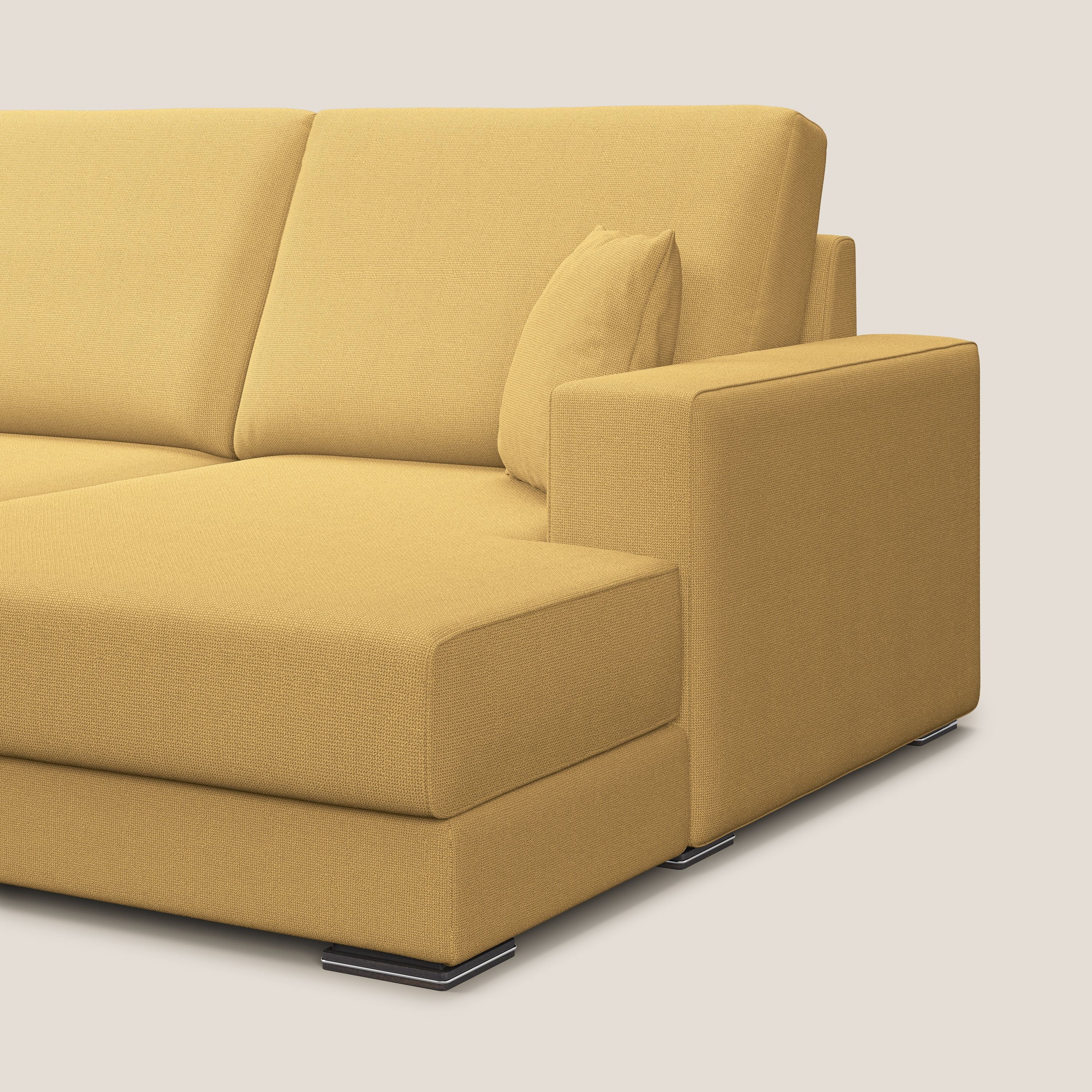 Marte canapé d'angle en tissu détachable et imperméable T08 jaune - Image 3