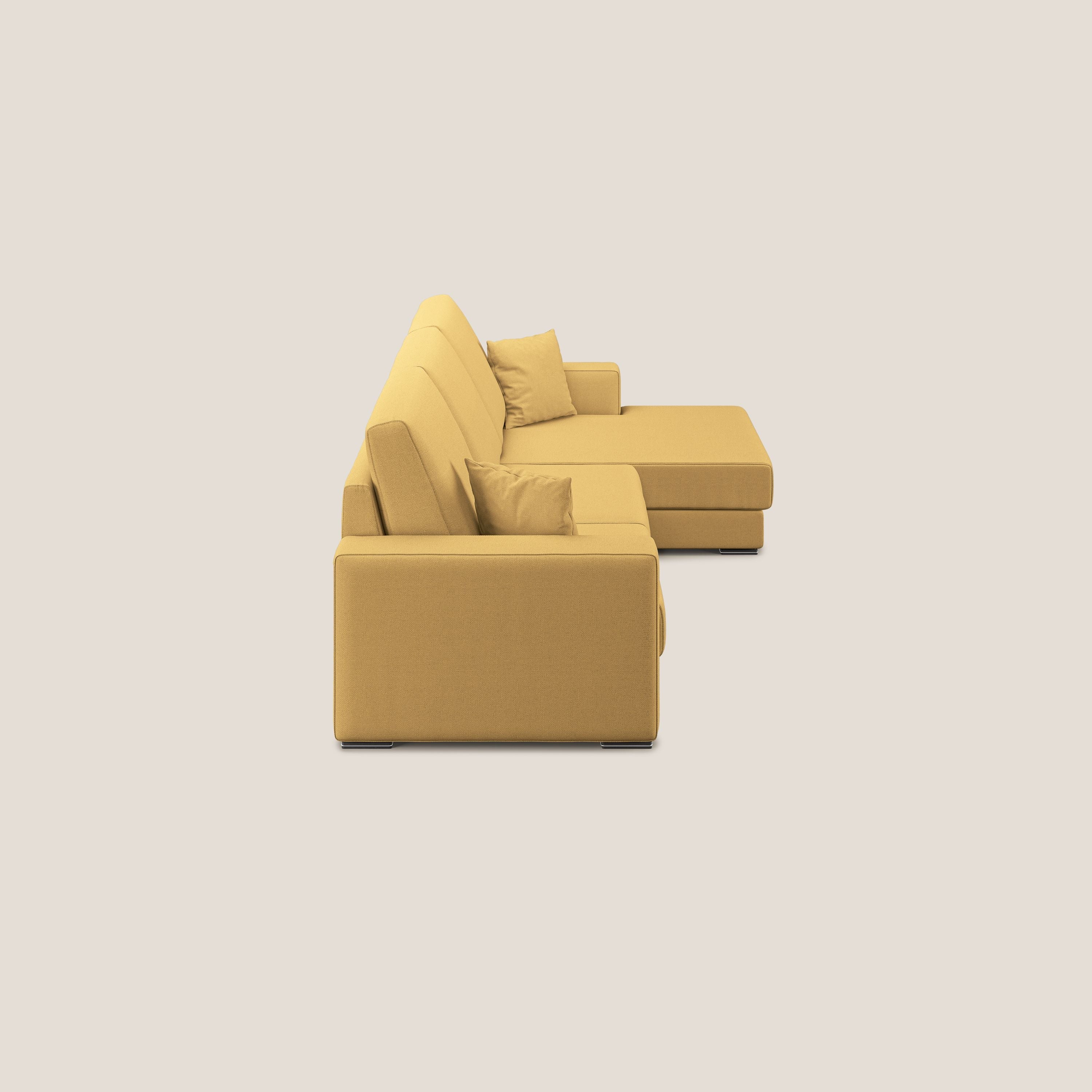 Marte canapé d'angle en tissu détachable et imperméable T08 jaune - Image 6