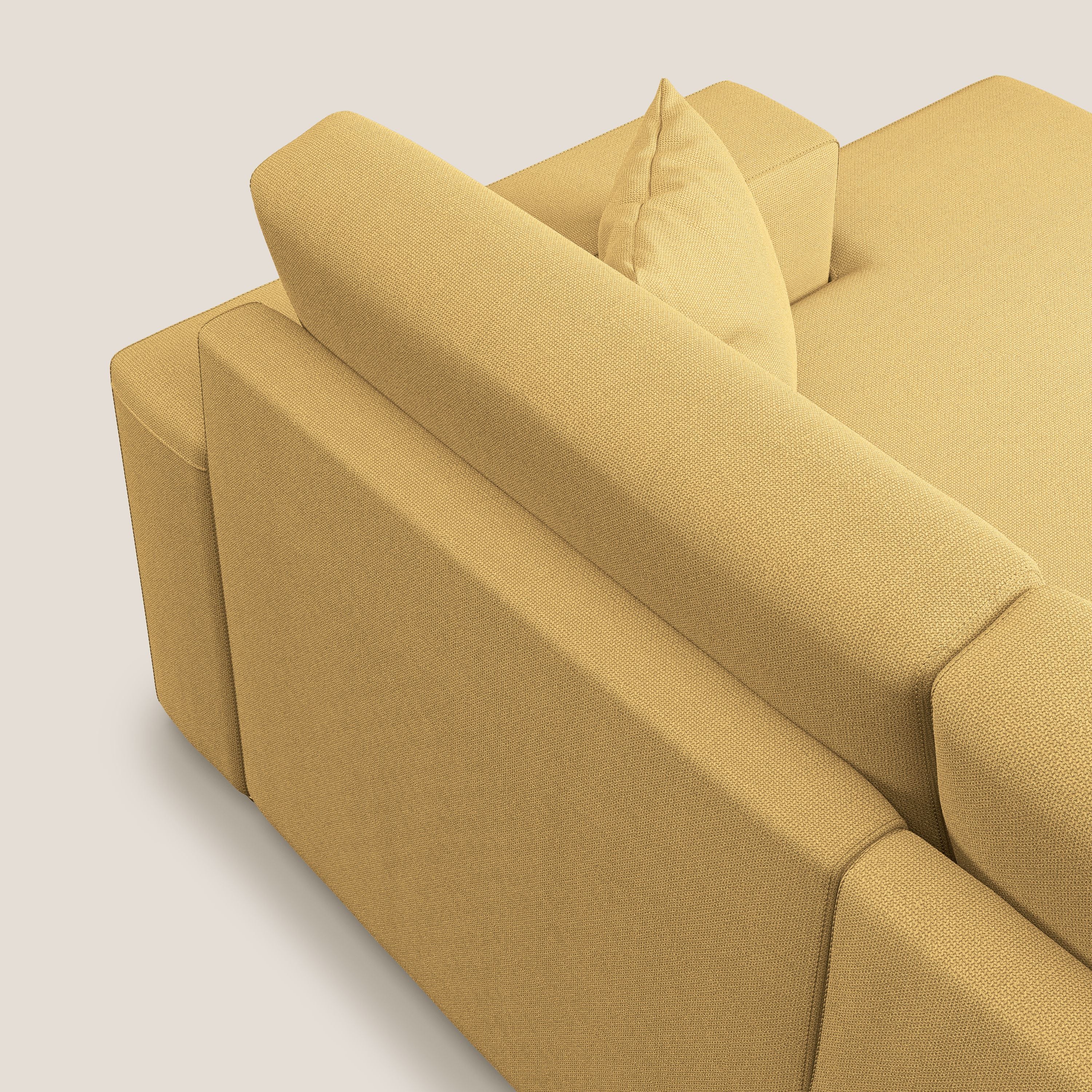 Marte canapé d'angle en tissu détachable et imperméable T08 jaune - Image 8