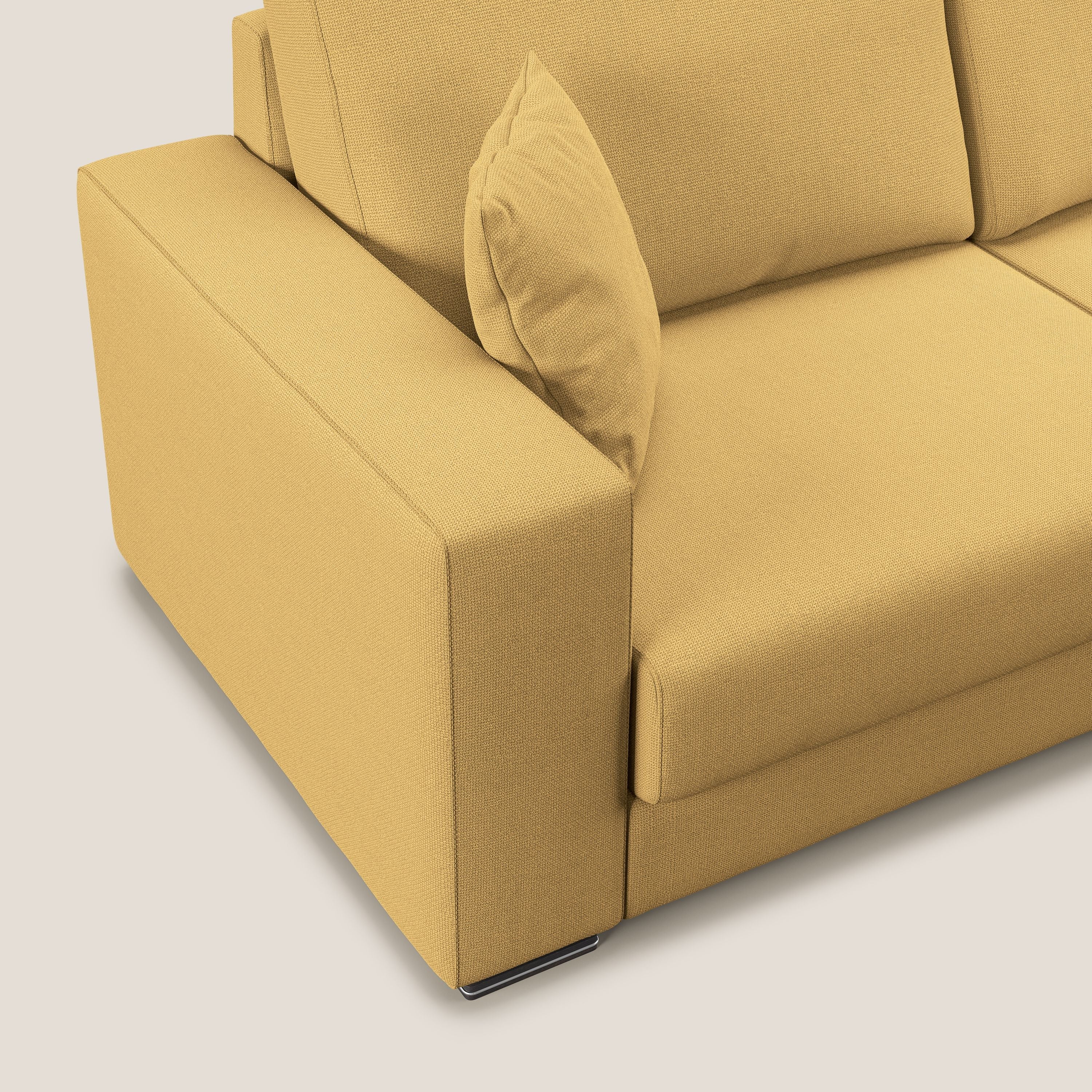 Marte canapé d'angle en tissu détachable et imperméable T08 jaune - Image 9