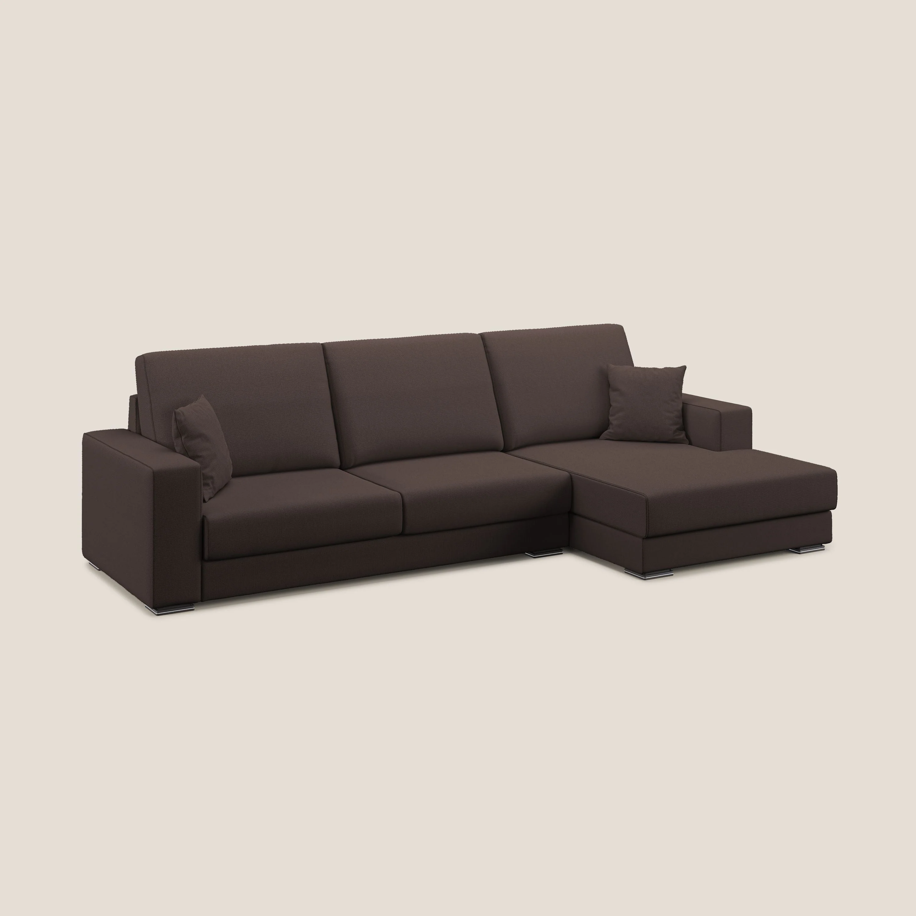 Marte canapé d'angle en tissu détachable et imperméable T08 marron - Image 2