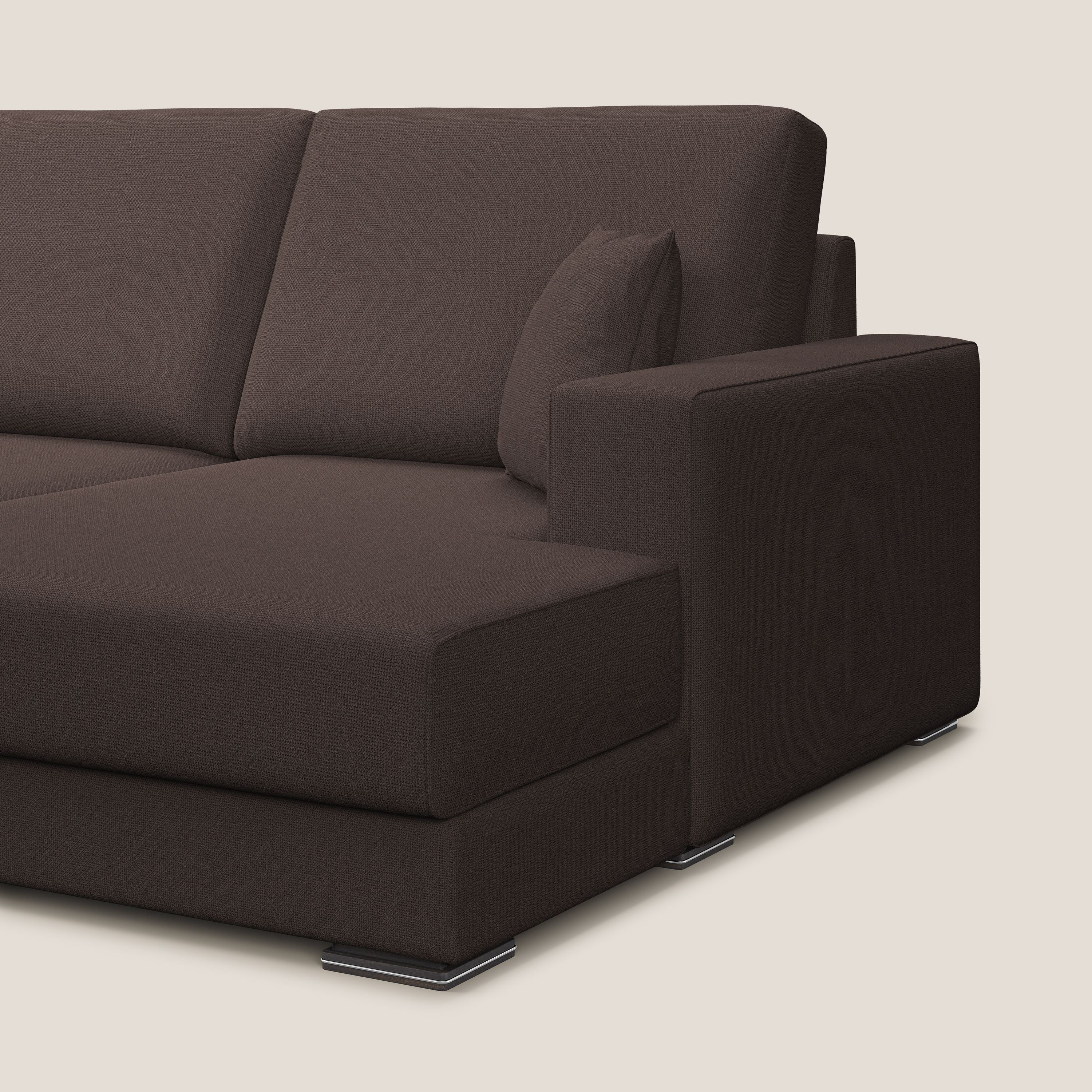 Marte canapé d'angle en tissu détachable et imperméable T08 marron - Image 3