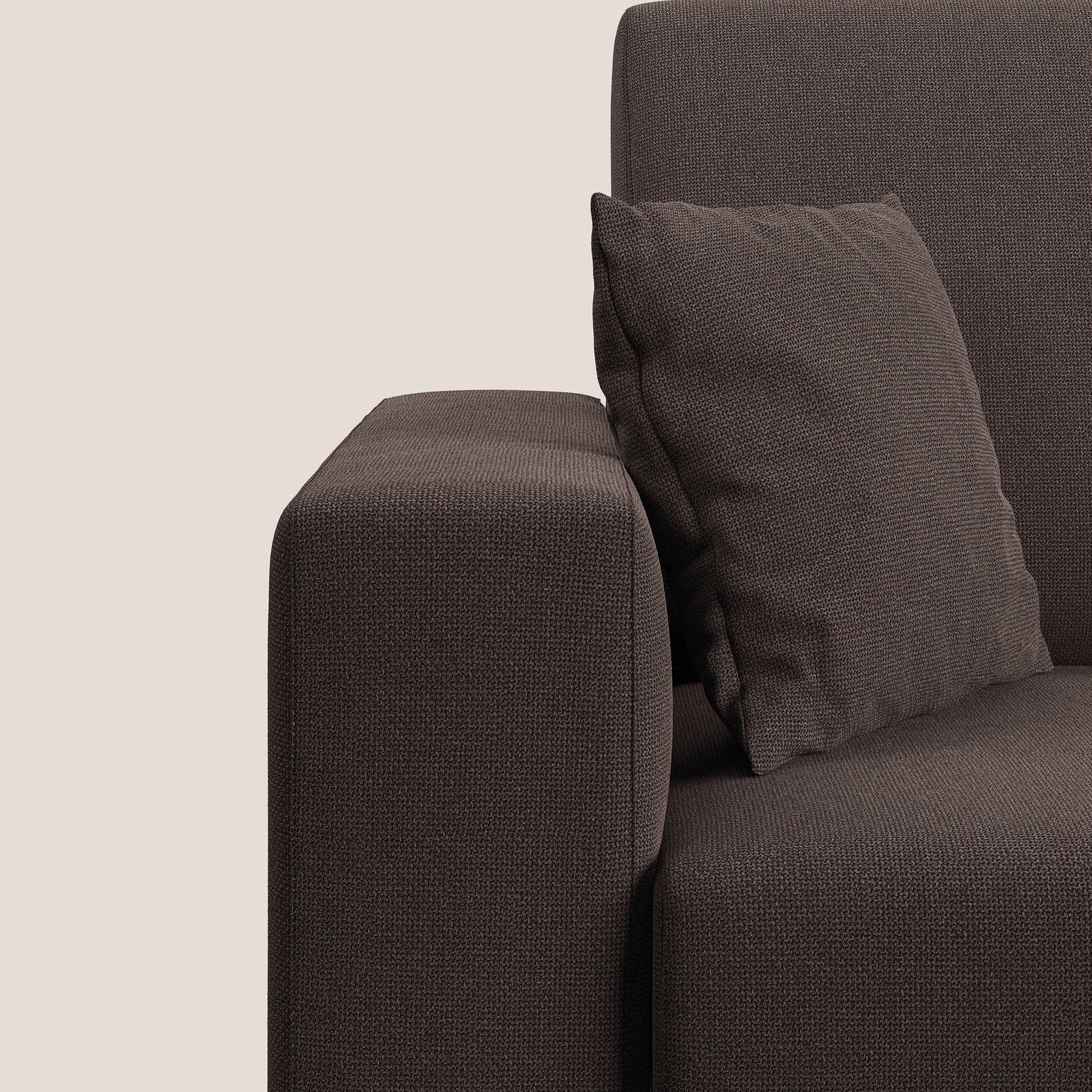 Marte canapé d'angle en tissu détachable et imperméable T08 marron - Image 4