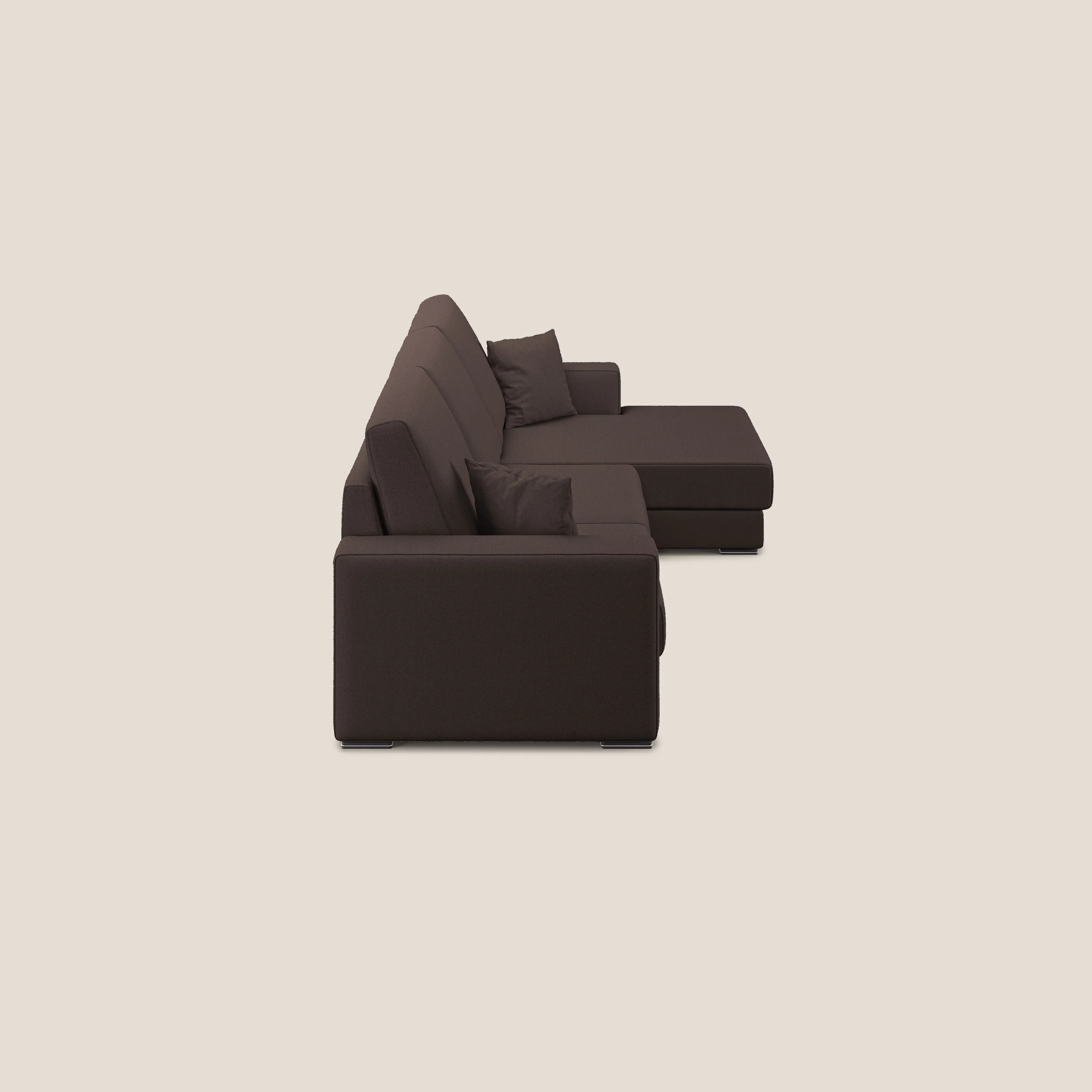 Marte canapé d'angle en tissu détachable et imperméable T08 marron - Image 5