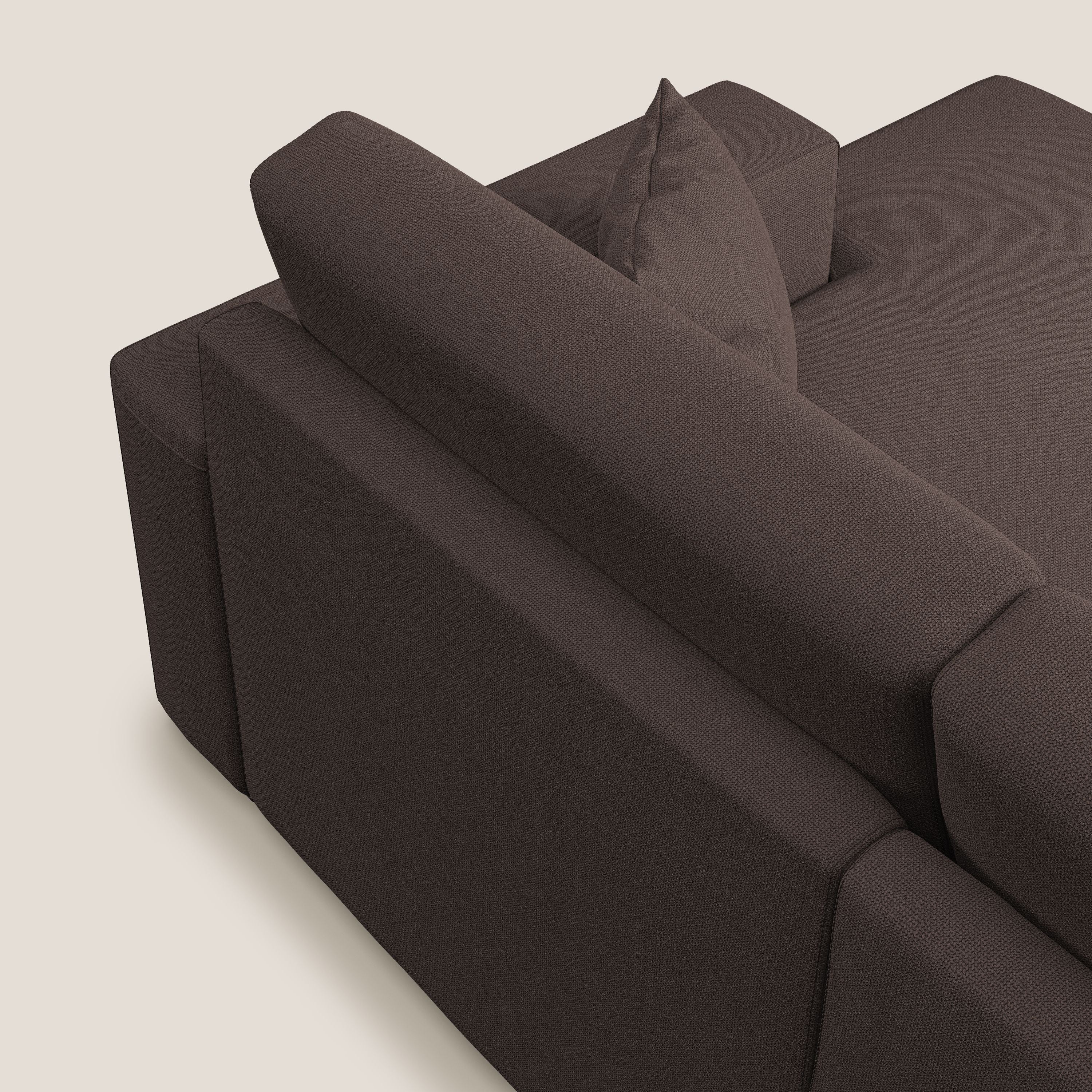 Marte canapé d'angle en tissu détachable et imperméable T08 marron - Image 7
