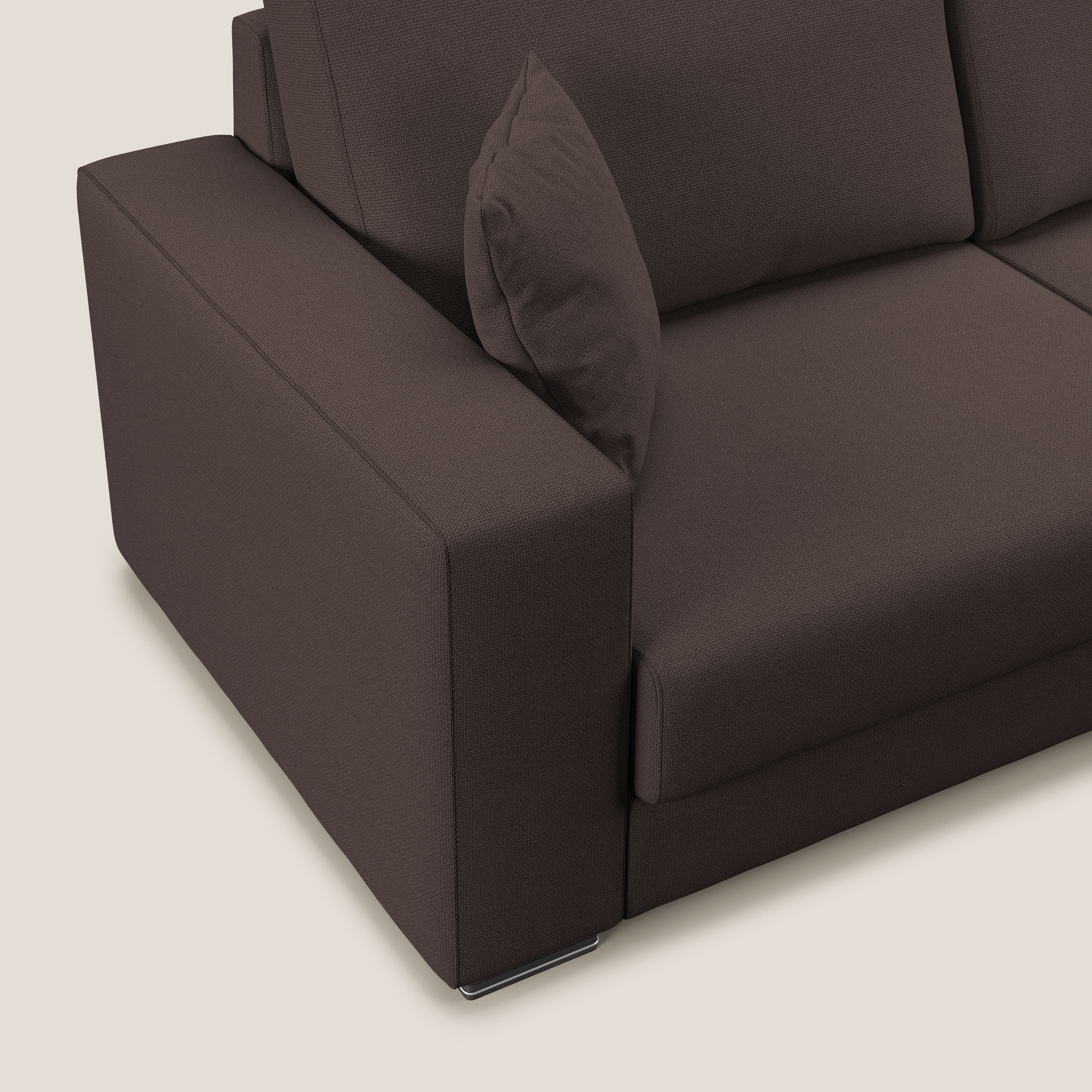 Marte canapé d'angle en tissu détachable et imperméable T08 marron - Image 8