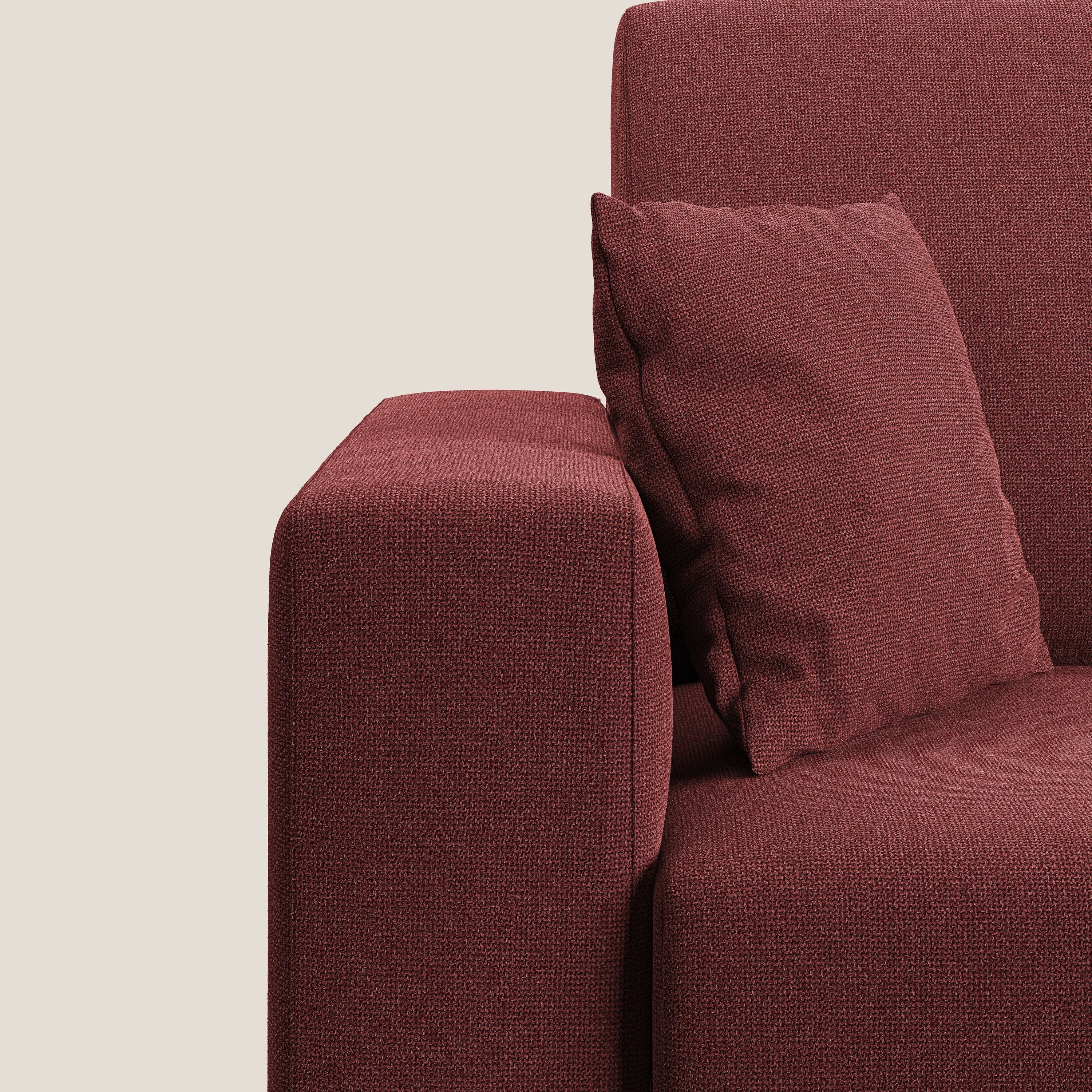 Marte canapé d'angle en tissu détachable et imperméable T08 rouge - Image 4