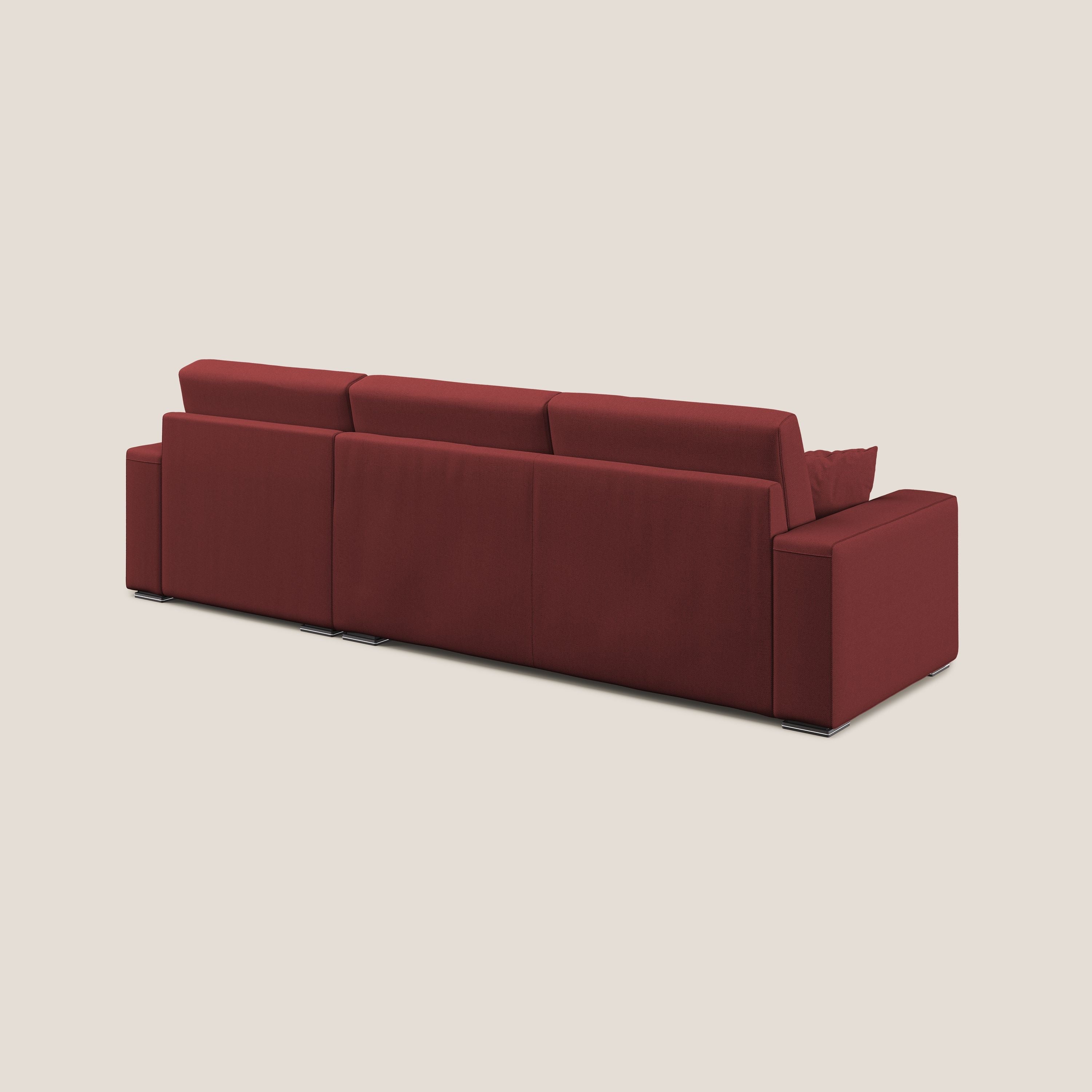 Marte canapé d'angle en tissu détachable et imperméable T08 rouge - Image 6