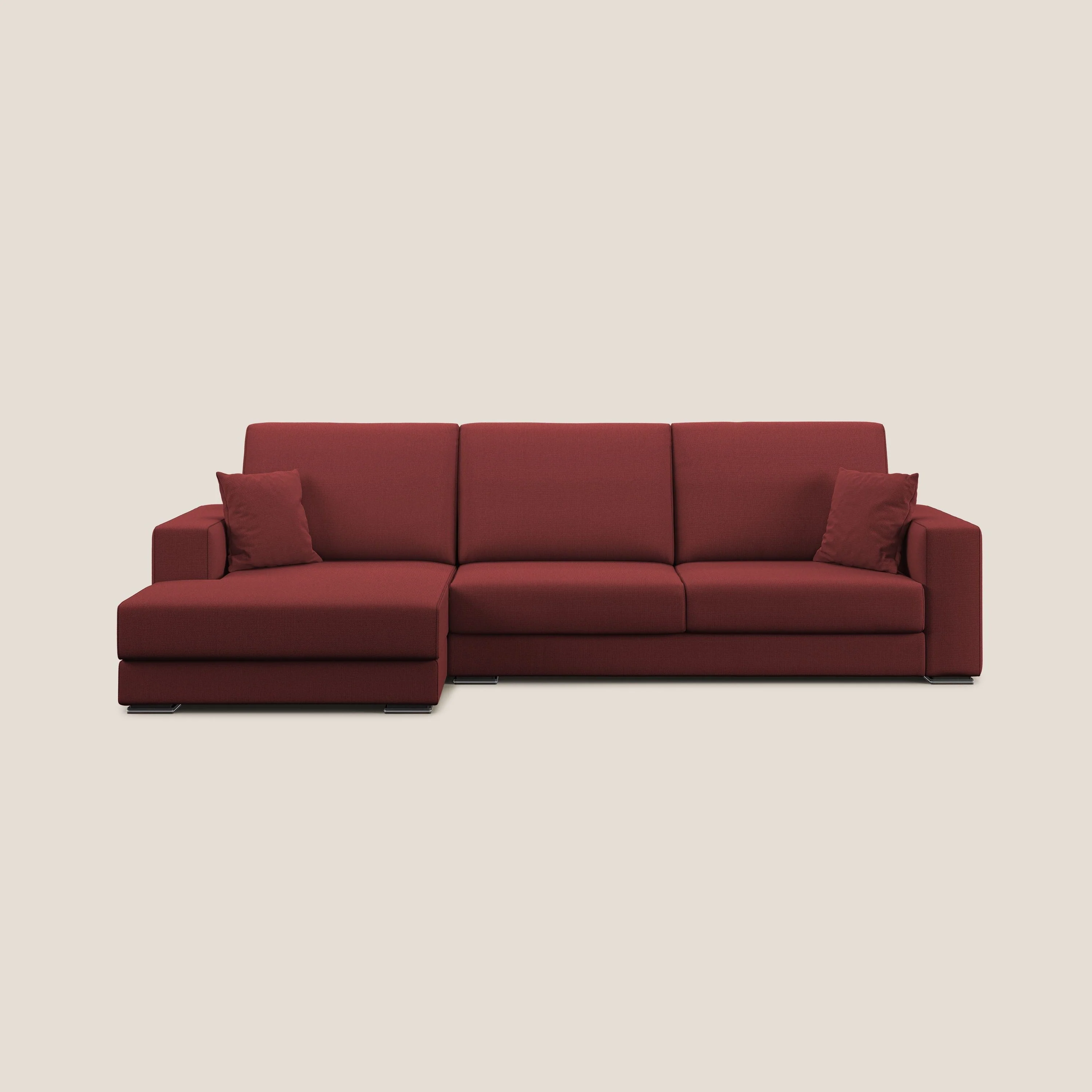 Marte canapé d'angle en tissu détachable et imperméable T08 rouge - Image 9