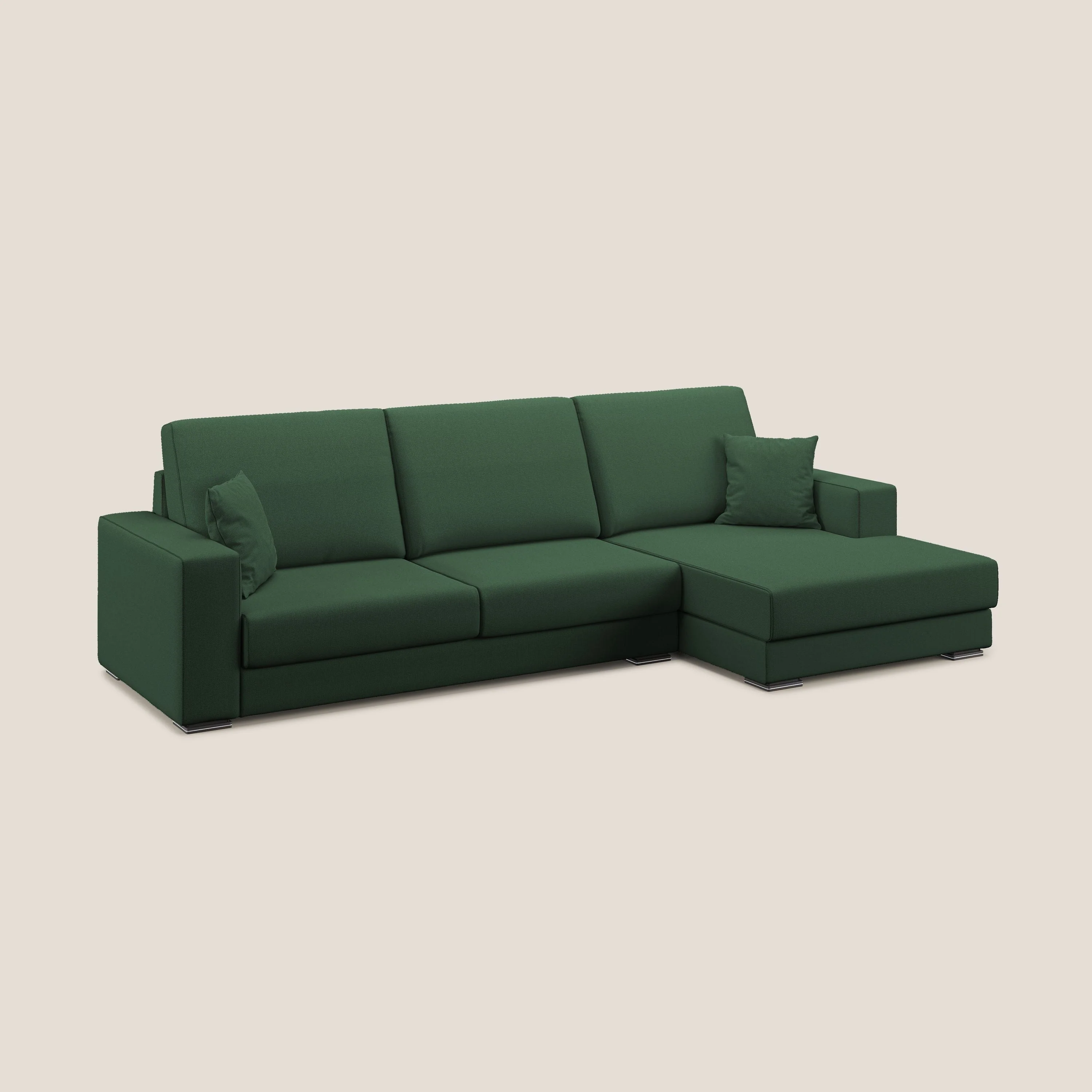 Marte canapé d'angle en tissu détachable et imperméable T08 vert - Image 2