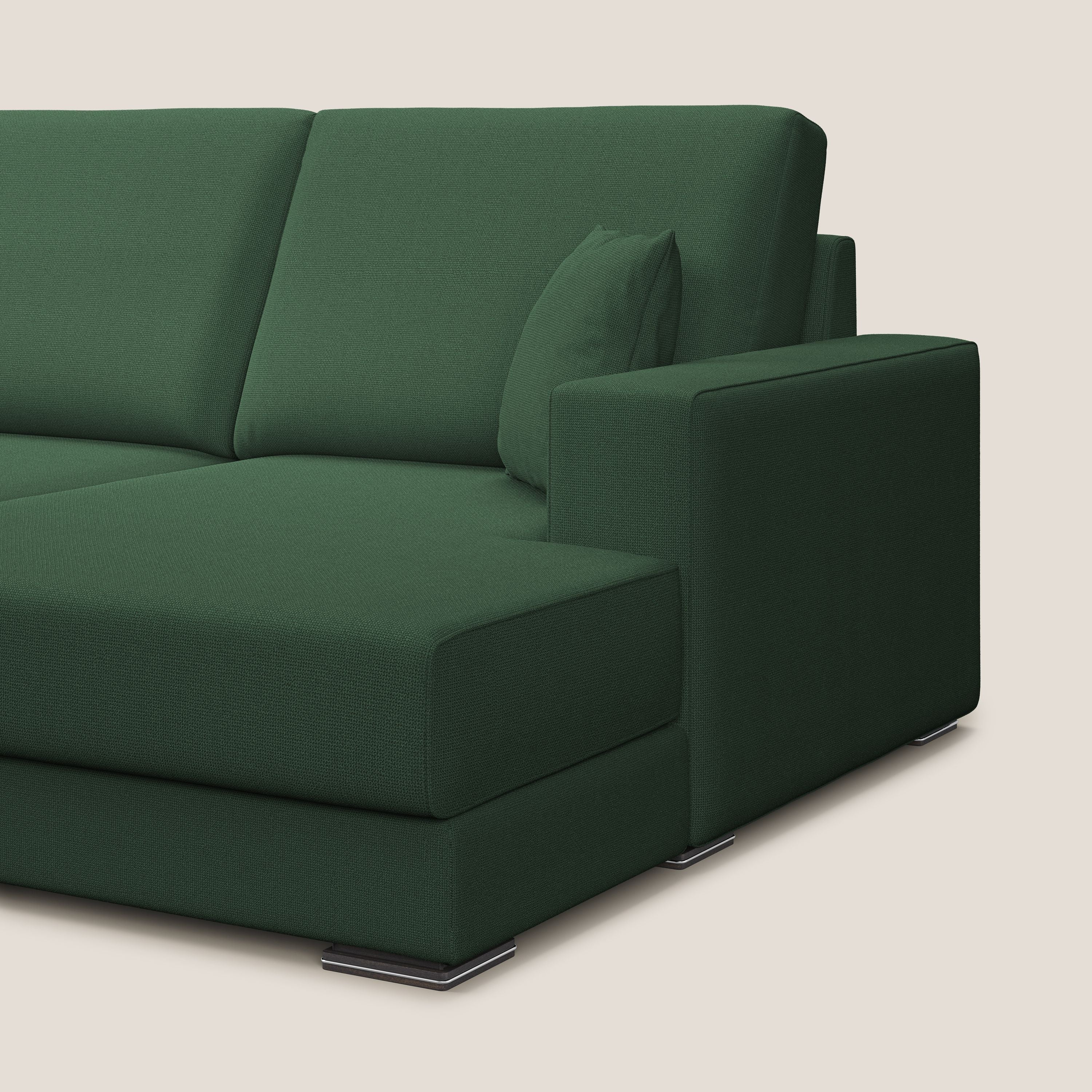 Marte canapé d'angle en tissu détachable et imperméable T08 vert - Image 3