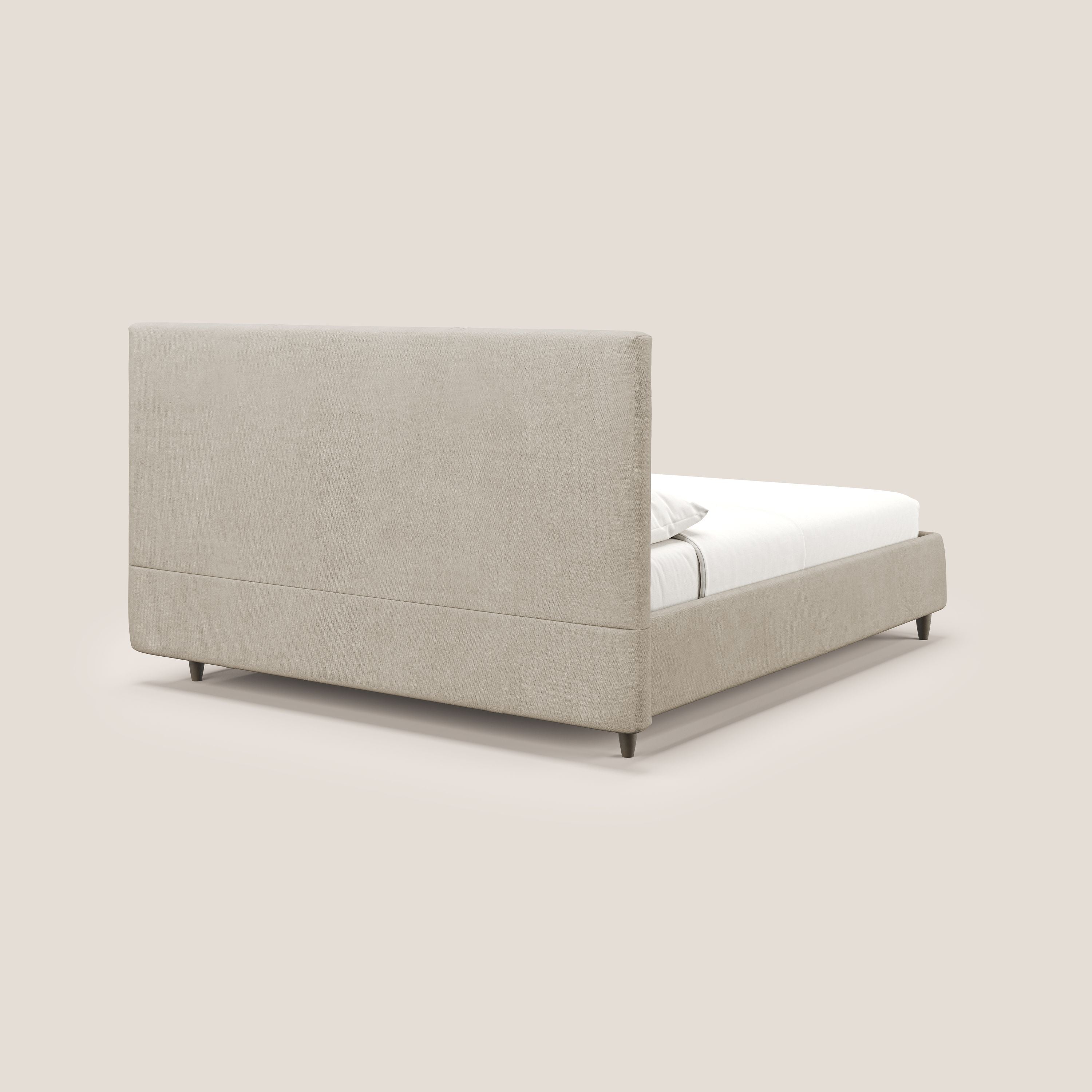 Martina lit rembourré avec coffre en tissu imperméable T02 beige - Image 5