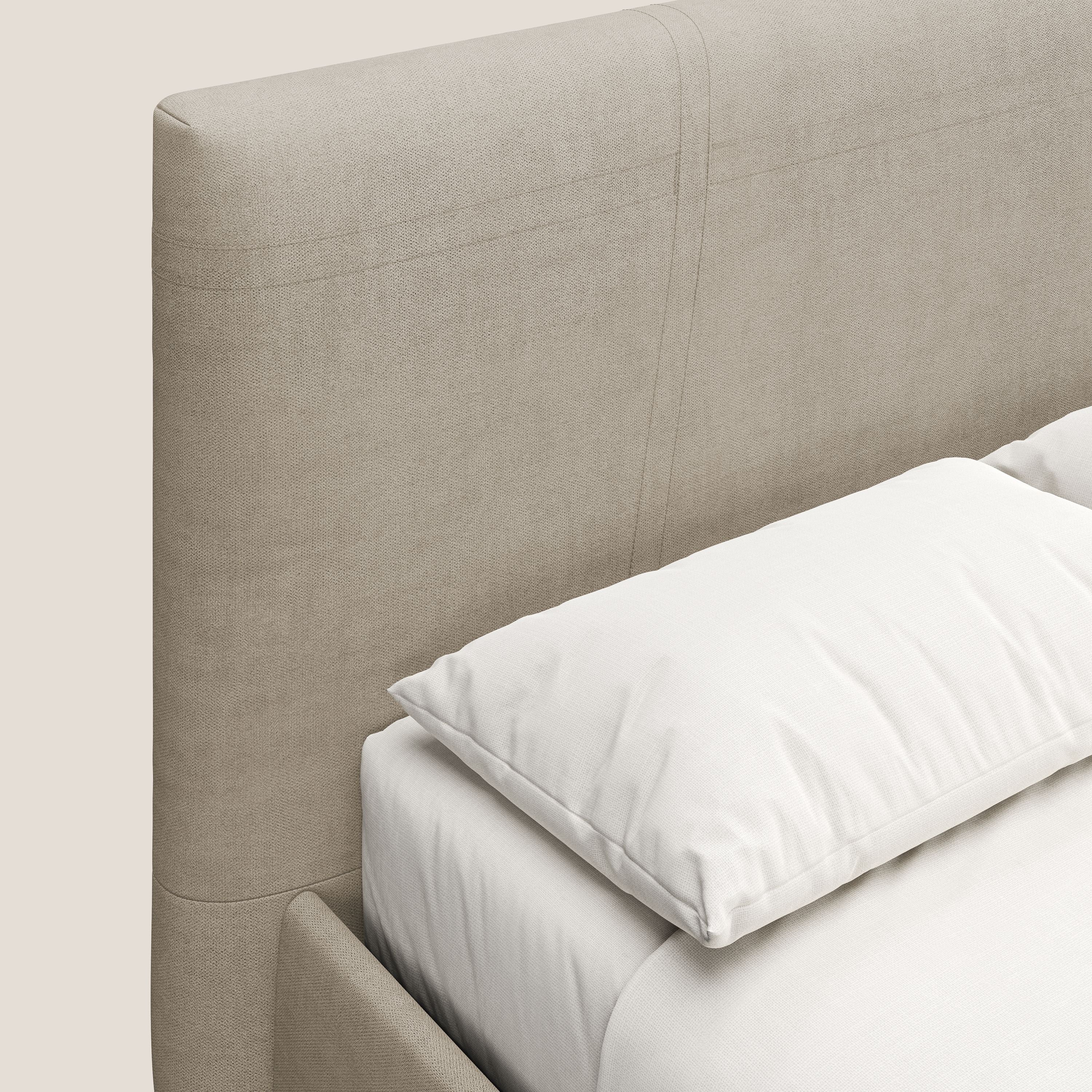Martina lit rembourré avec coffre en tissu imperméable T02 beige - Image 6