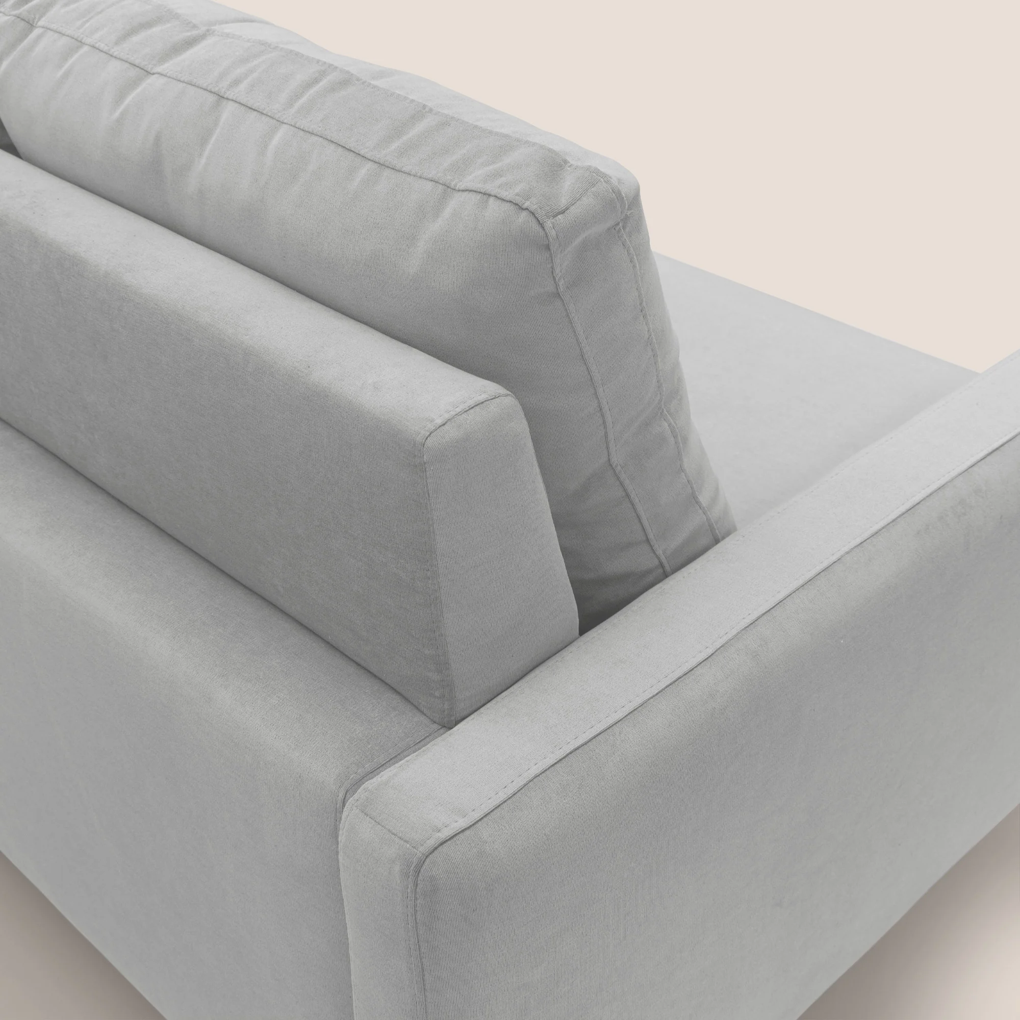 Matisse canapé 3 assises coulissantes et dossier en duvet d'oie en tissu détachable T17 gris - Image 9