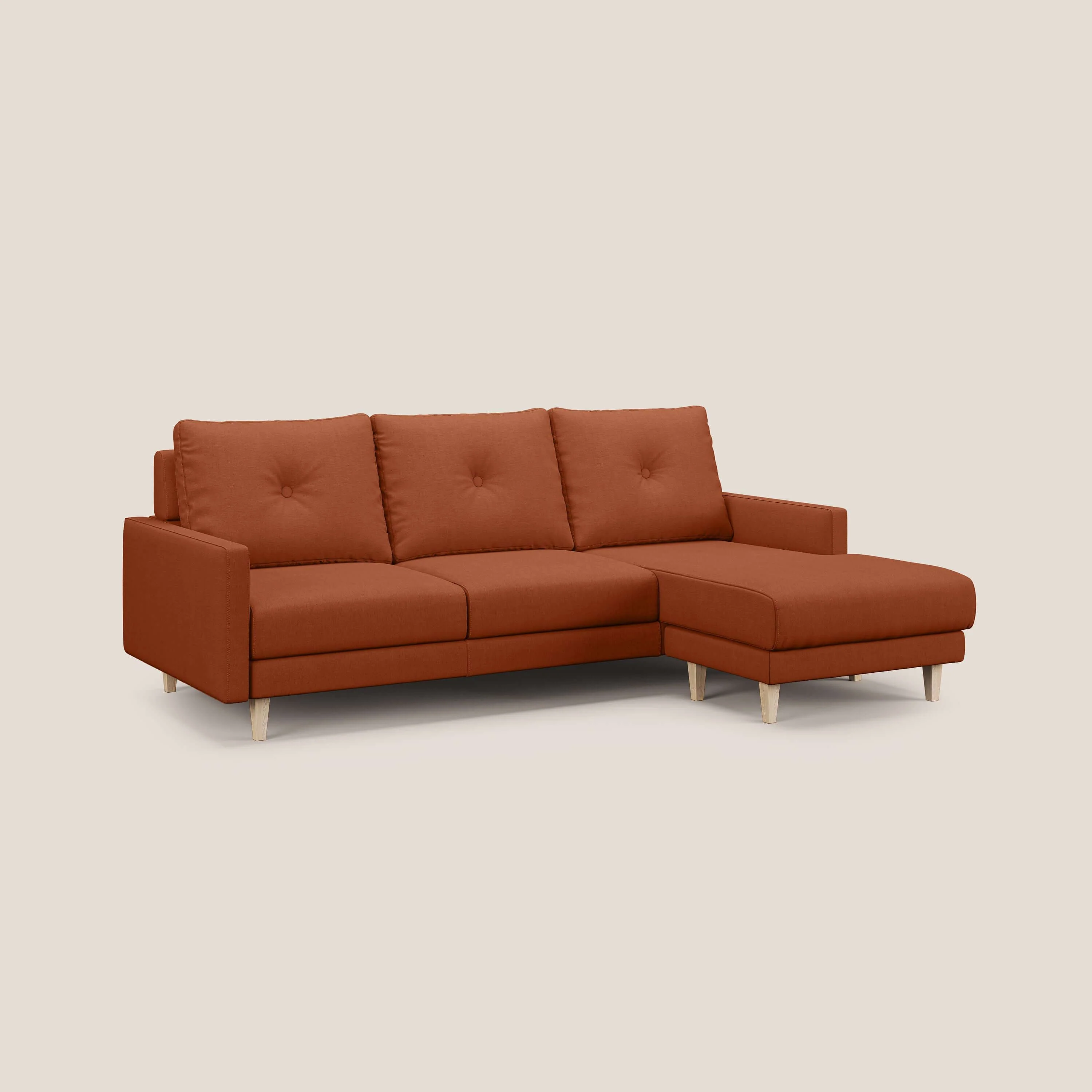 Matisse canapé d'angle avec assises coulissantes et dossier en duvet d'oie en tissu détachable T17 orange - Image 3