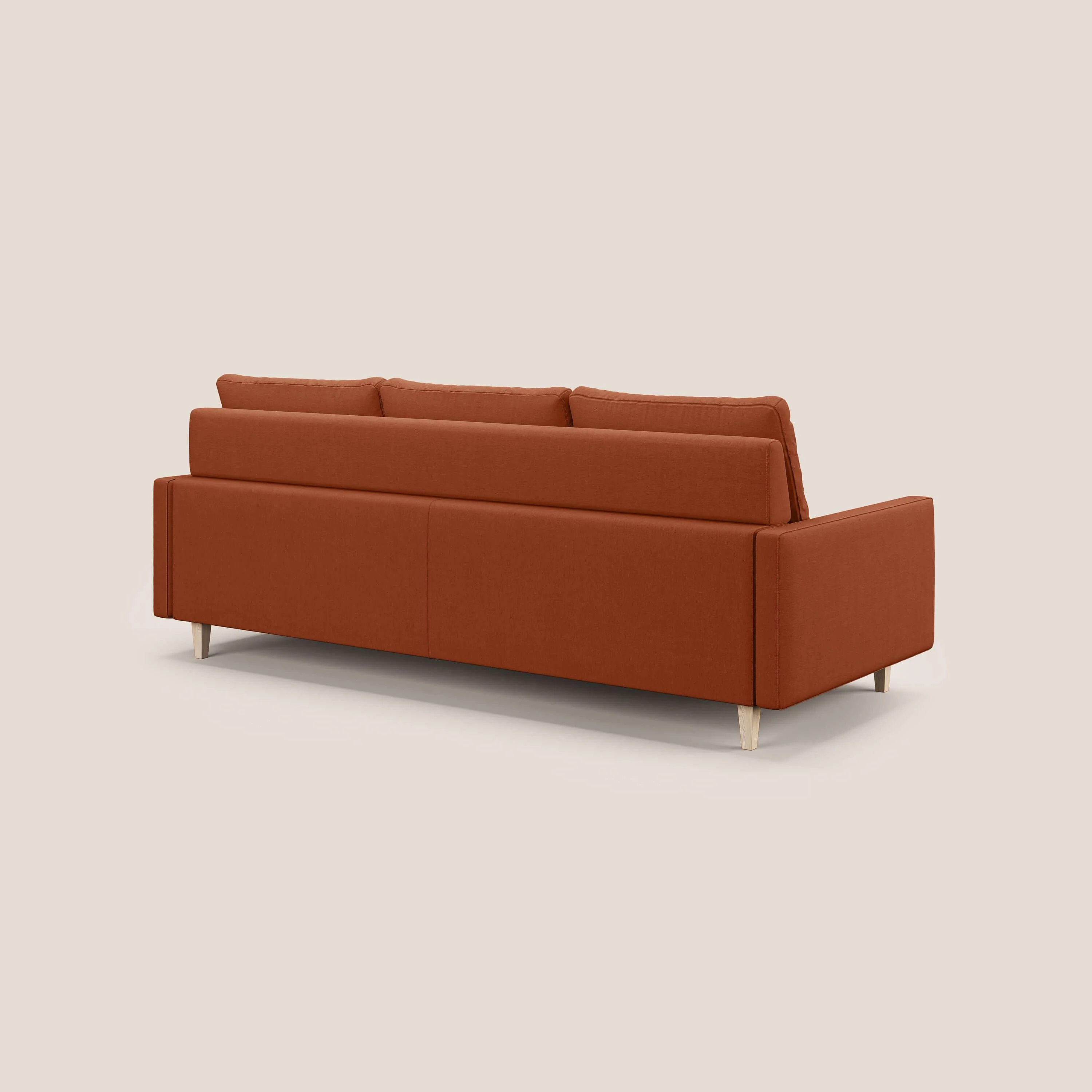 Matisse canapé d'angle avec assises coulissantes et dossier en duvet d'oie en tissu détachable T17 orange - Image 5